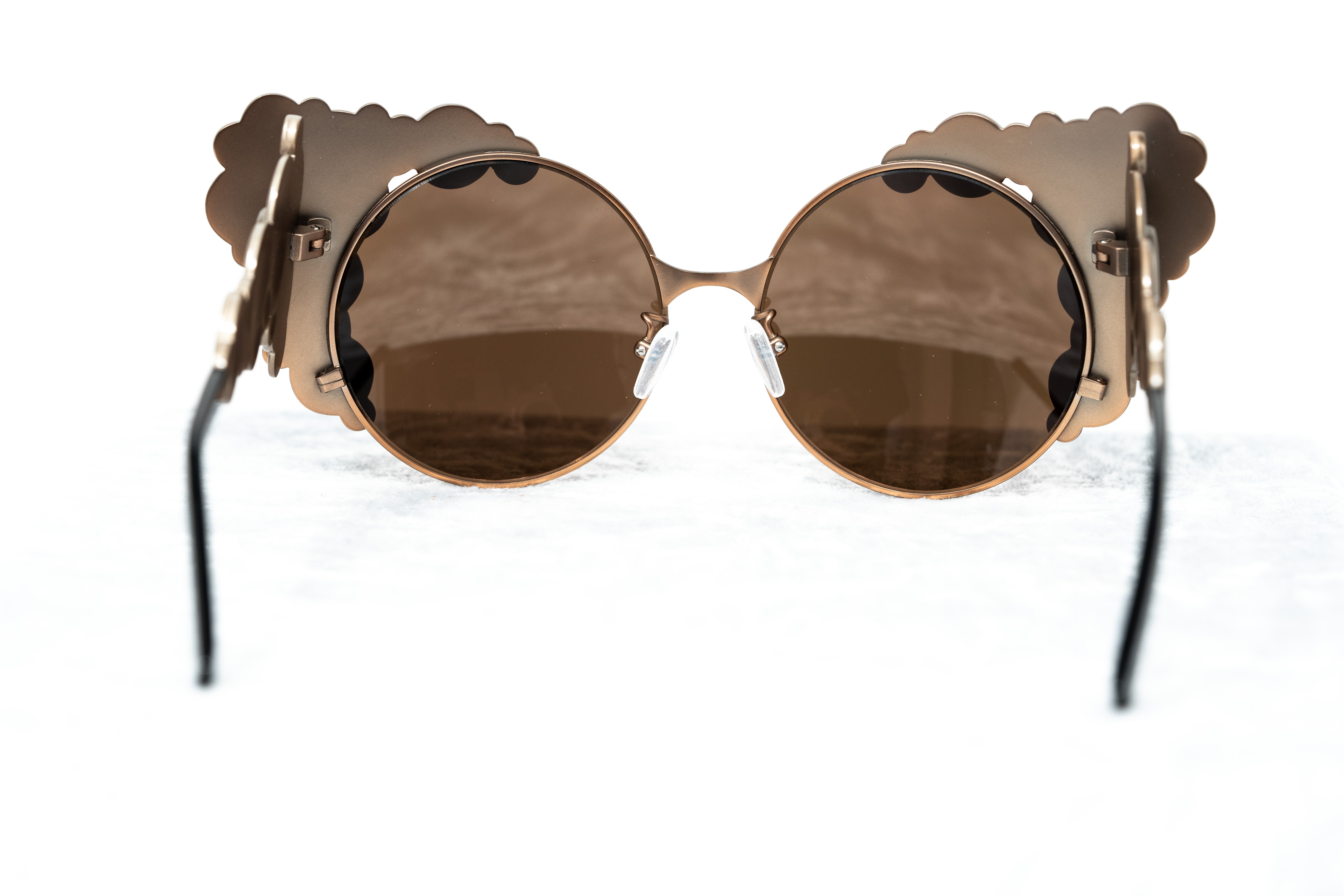 Khaleda And Fahad Ladies Sunglasses Cat Eyes Rose Gold KR2C3SUN-GR8 Sunglasses