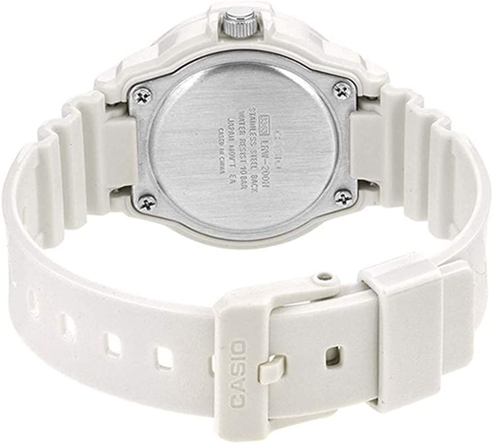 Casio Women's Watch Analogue White Black LRW-200H-1EVDF-GR8 Sunglasses
