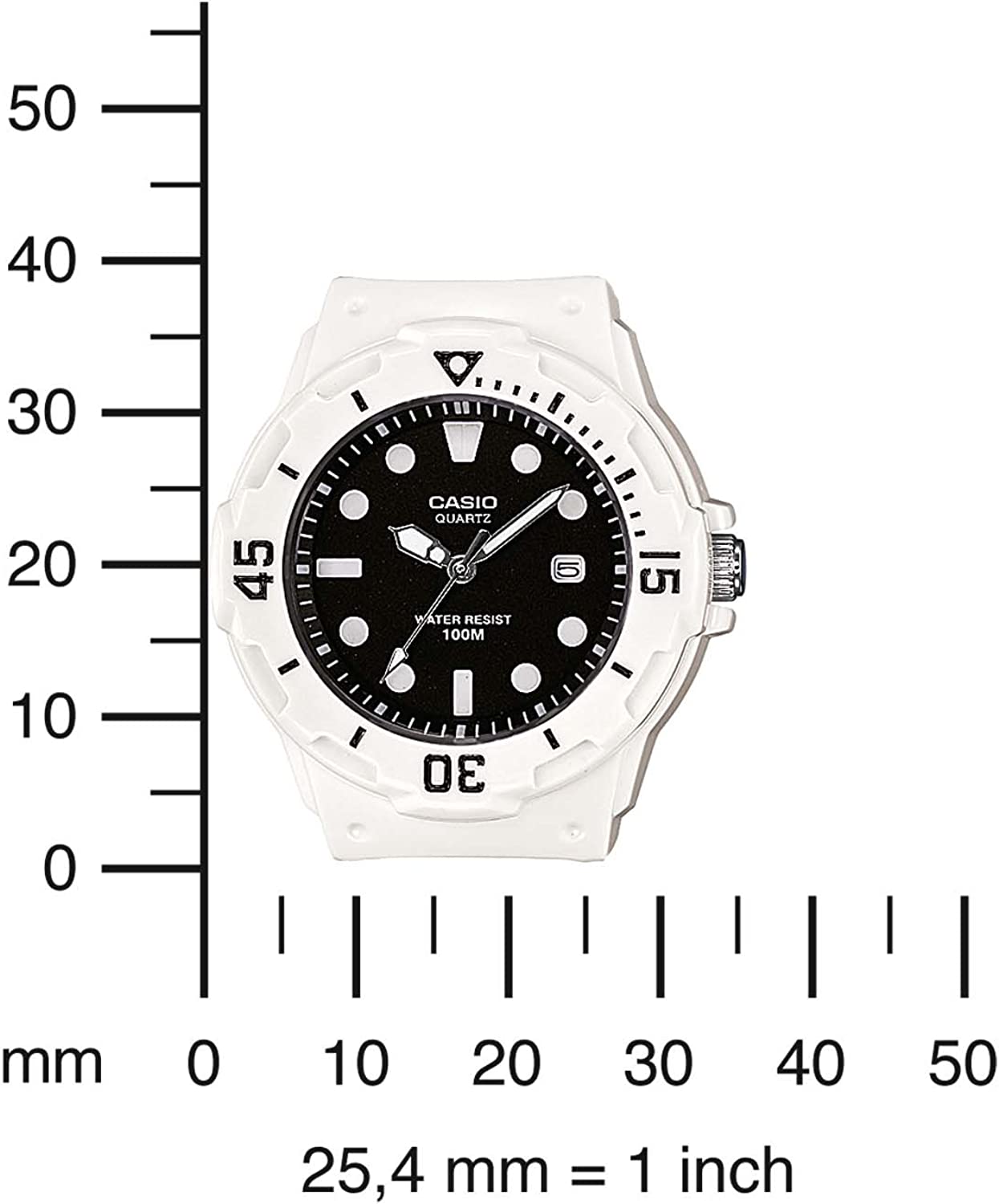 Casio Women's Watch Analogue White Black LRW-200H-1EVDF-GR8 Sunglasses