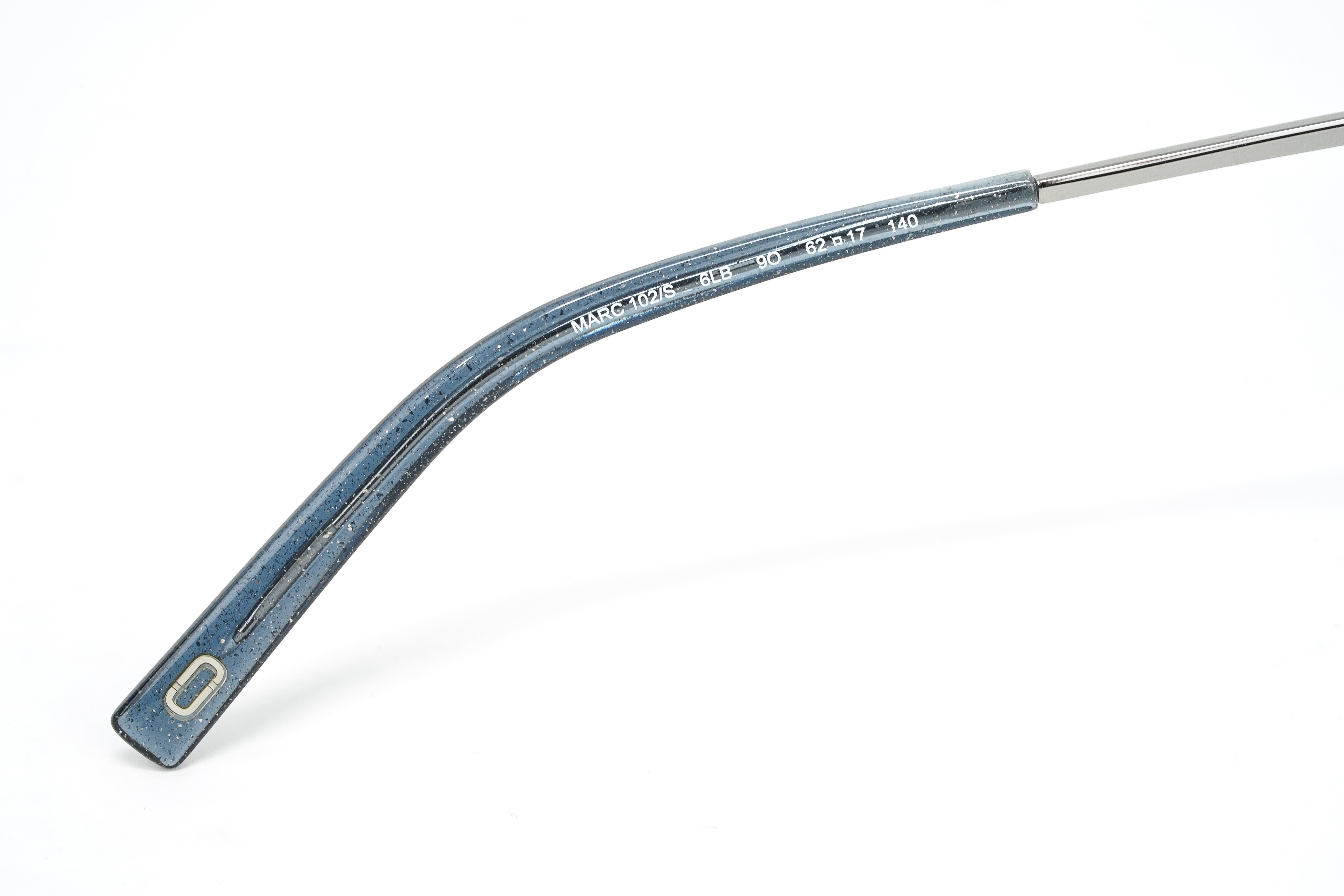 Marc Jacobs Women's Round Sunglasses Ruthenium Grey MARC 102/S 6LB-GR8 Sunglasses