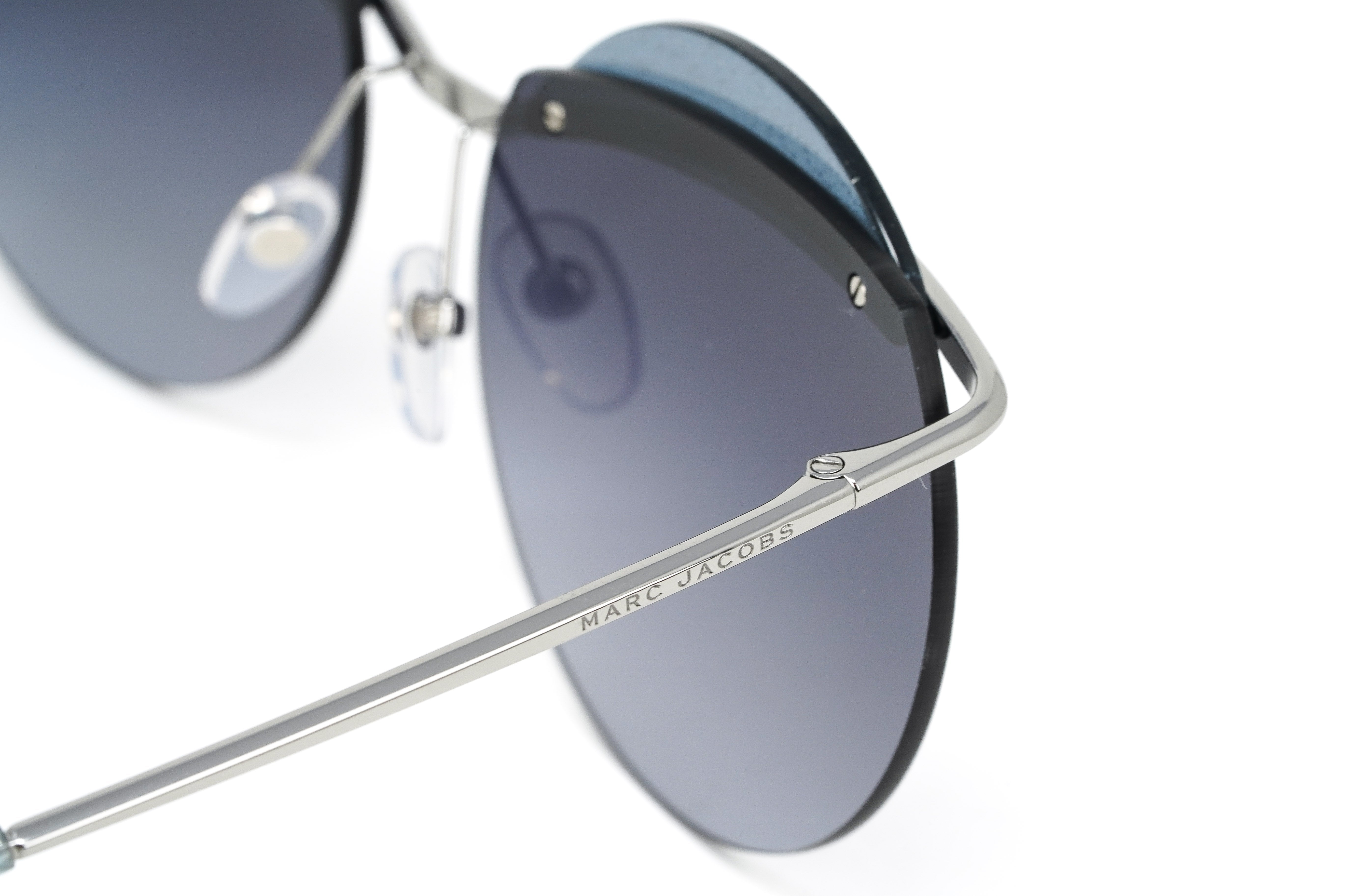 Marc Jacobs Women's Round Sunglasses Ruthenium Grey MARC 102/S 6LB-GR8 Sunglasses