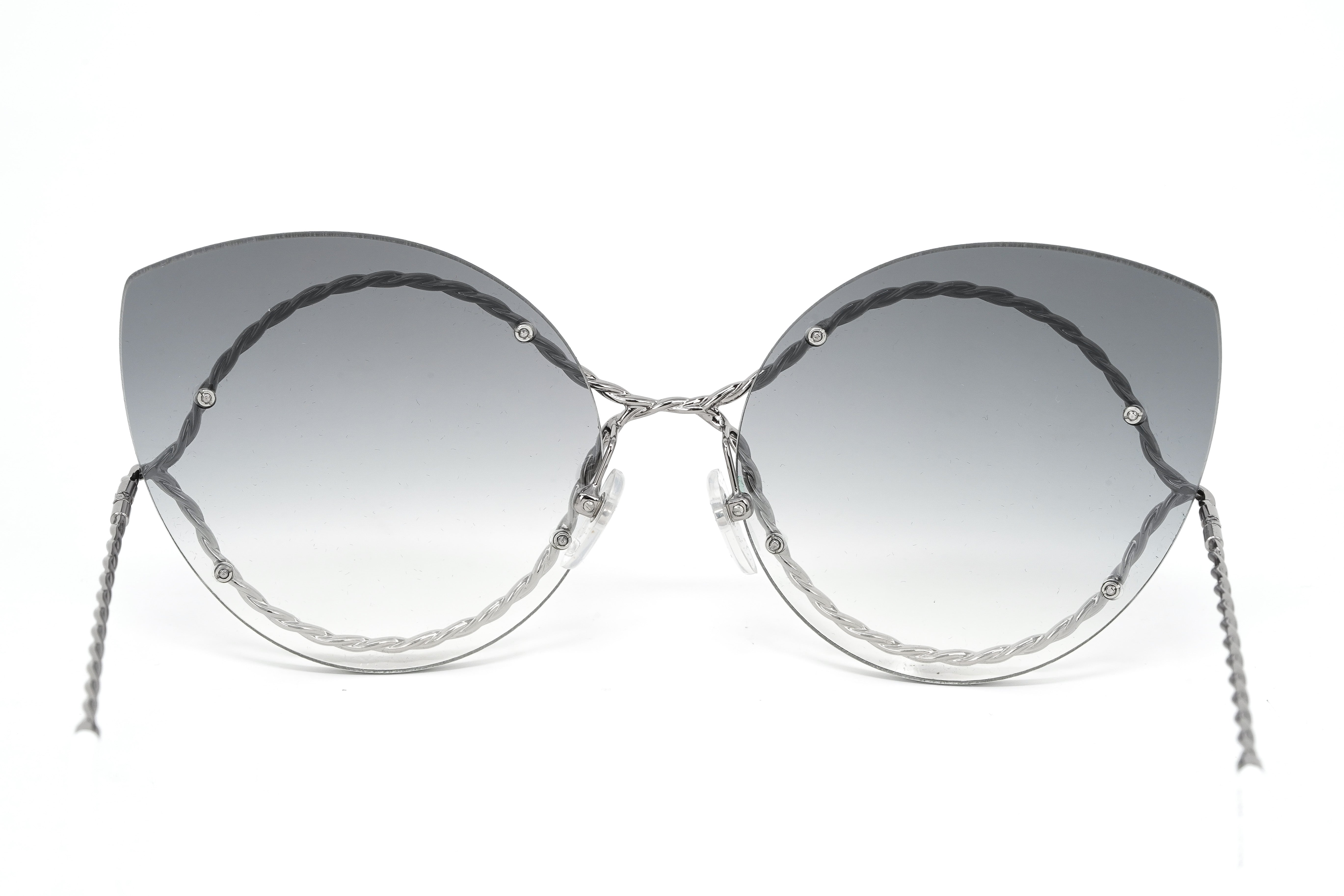 Marc Jacobs Women's Cat Eye Sunglasses Rimless Gradient Grey MARC 161/S 6LB-GR8 Sunglasses