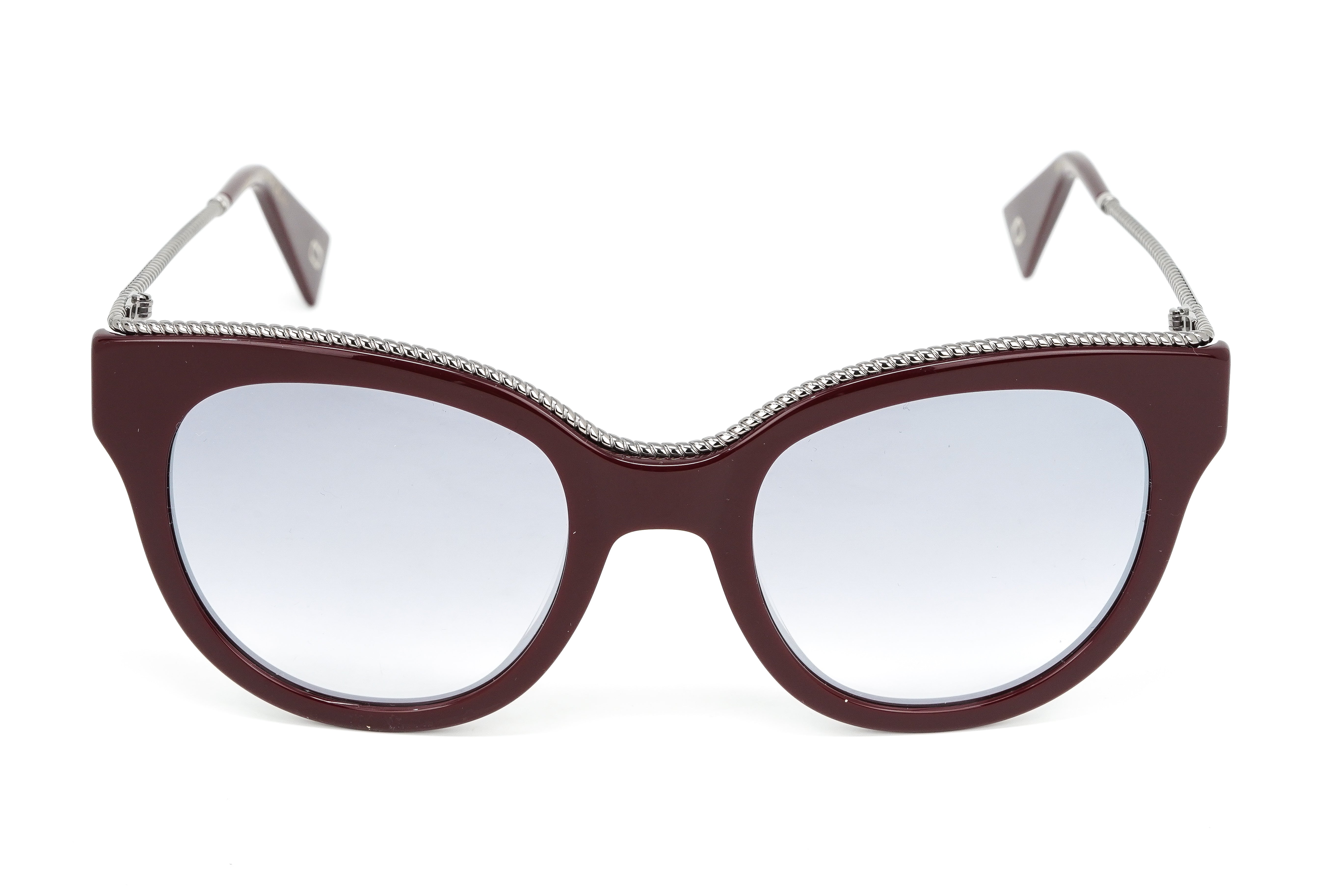 Marc Jacobs Women's Round Sunglasses Dark Red Mirrored Grey MARC 165/S LHF-GR8 Sunglasses