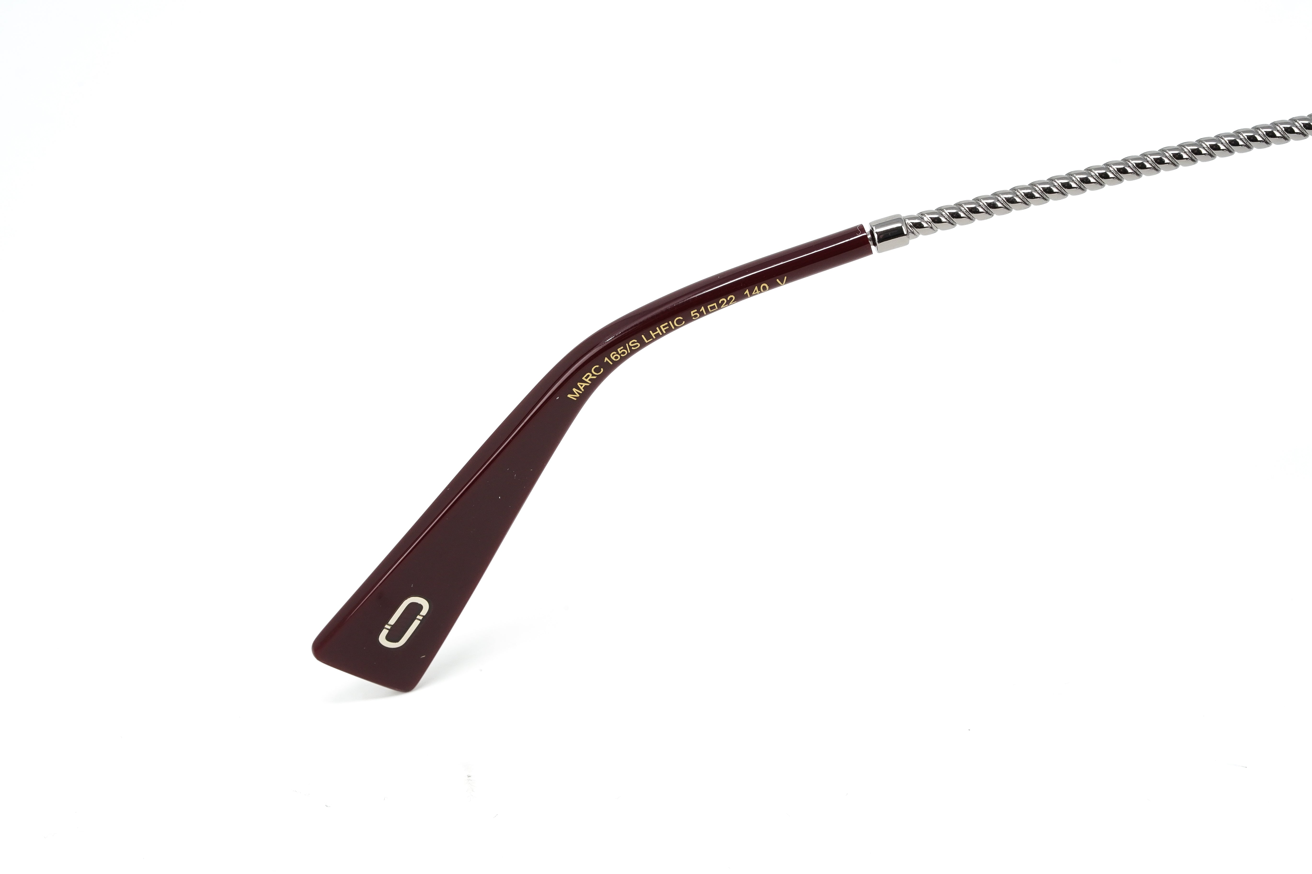 Marc Jacobs Women's Round Sunglasses Dark Red Mirrored Grey MARC 165/S LHF-GR8 Sunglasses