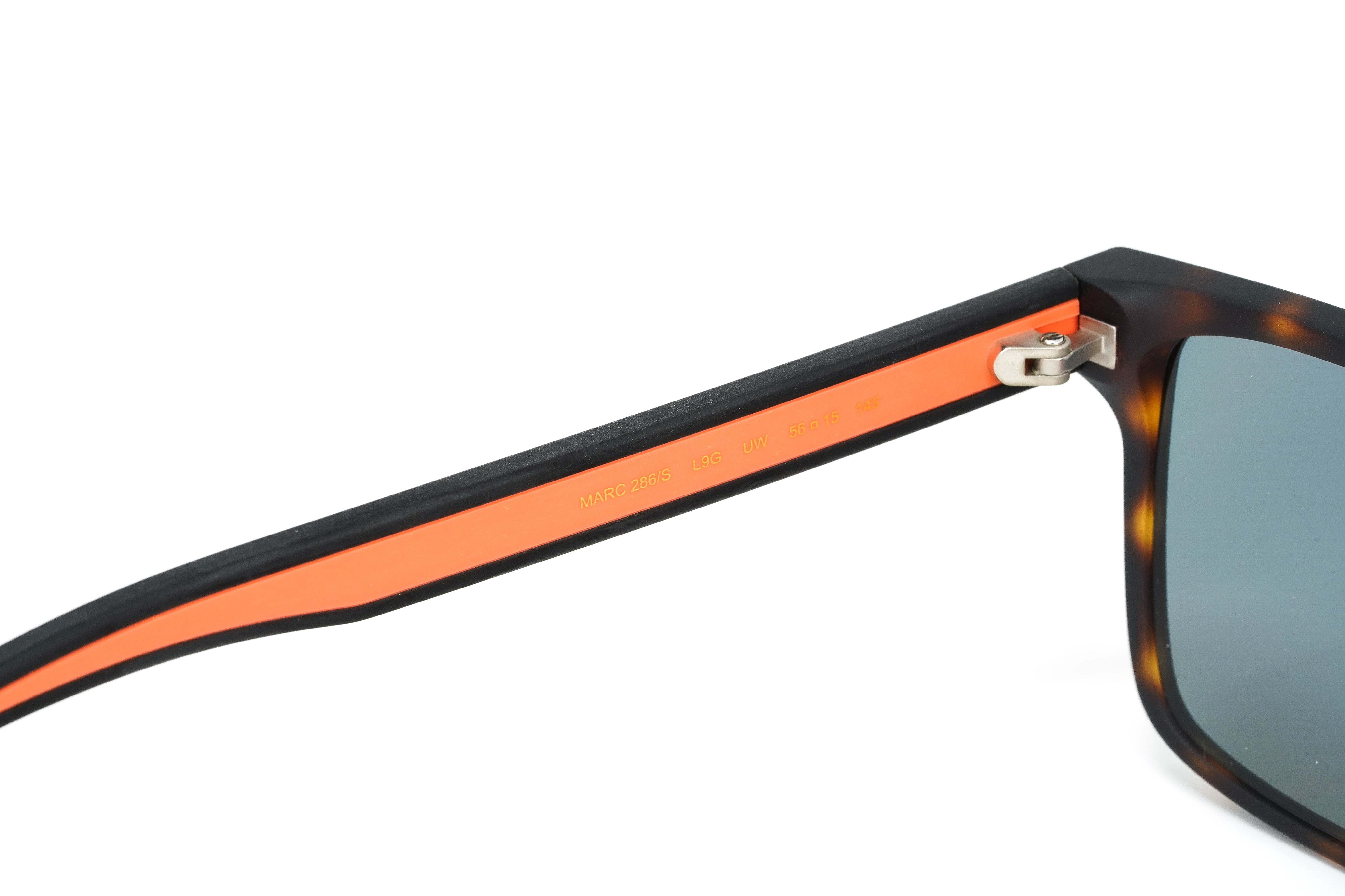 Marc Jacobs Men's Rectangular Sunglasses Peach Mirror Orange MARC 286/S L9G HVNA-GR8 Sunglasses