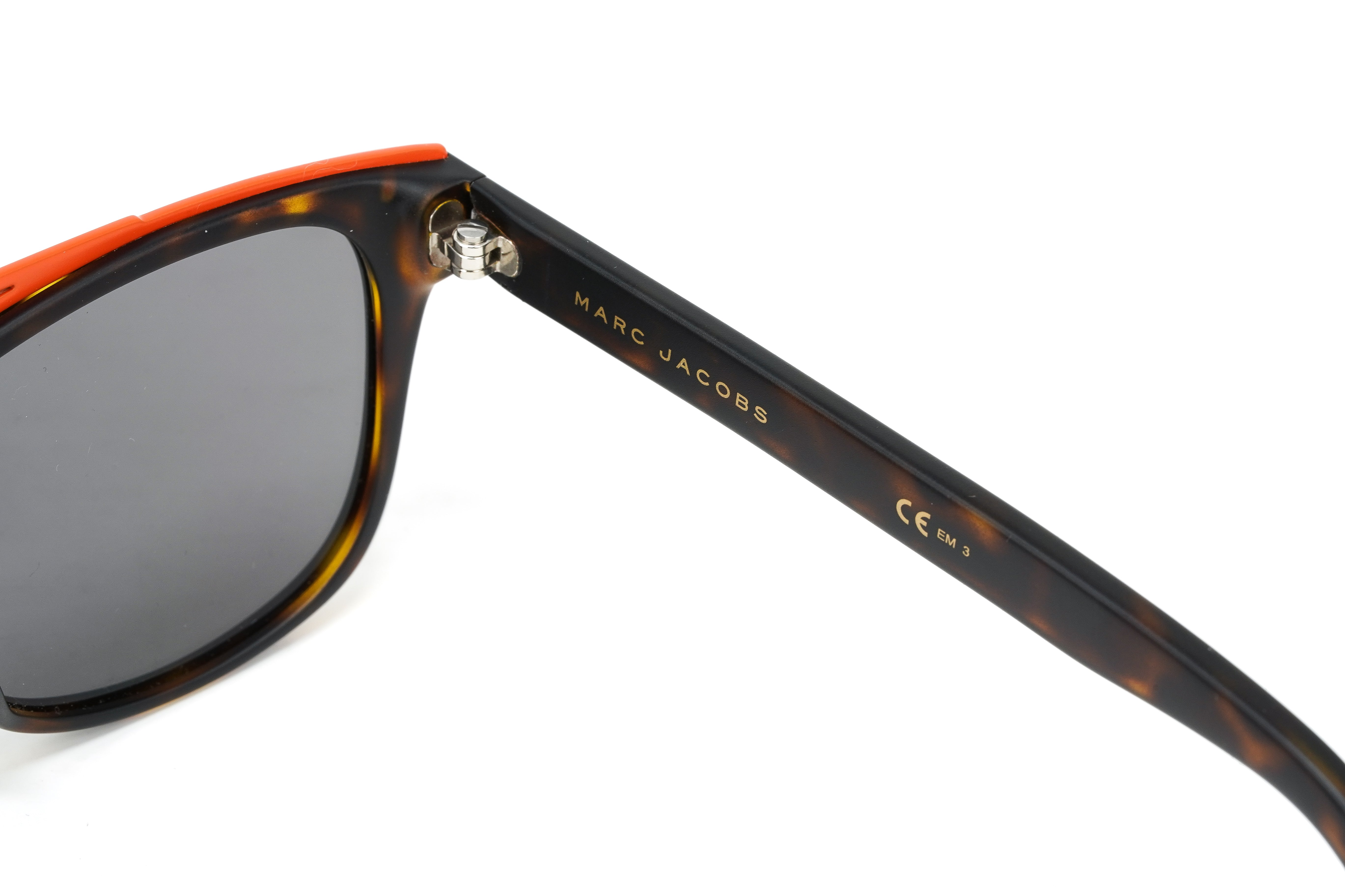 Marc Jacobs Unisex Rectangular Sunglasses Tortoise Top Flat Silver MARC 303/S N9P-GR8 Sunglasses