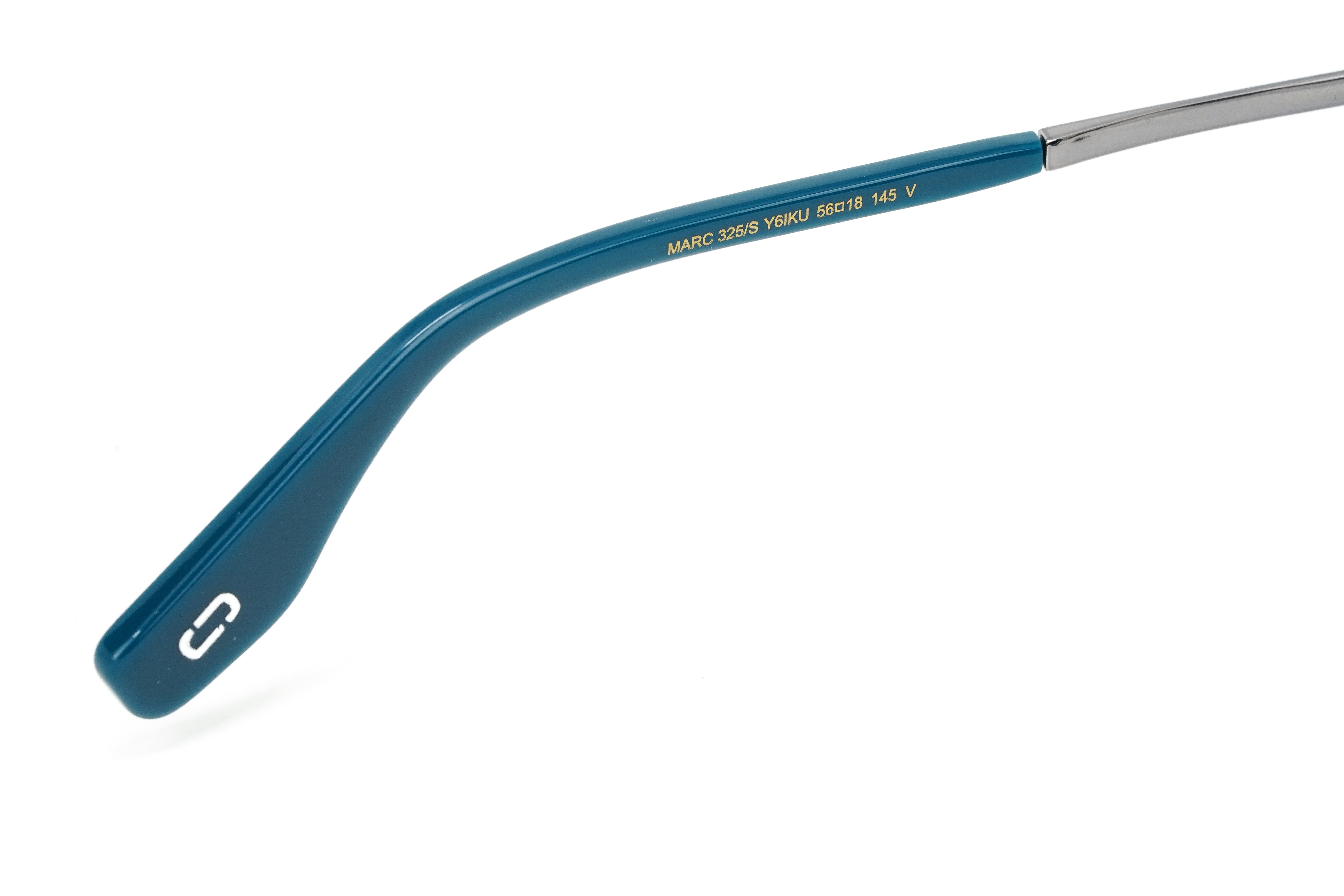 Marc Jacobs Unisex Oversized Pilot Sunglasses Silver Blue MARC 325/S Y6I-GR8 Sunglasses