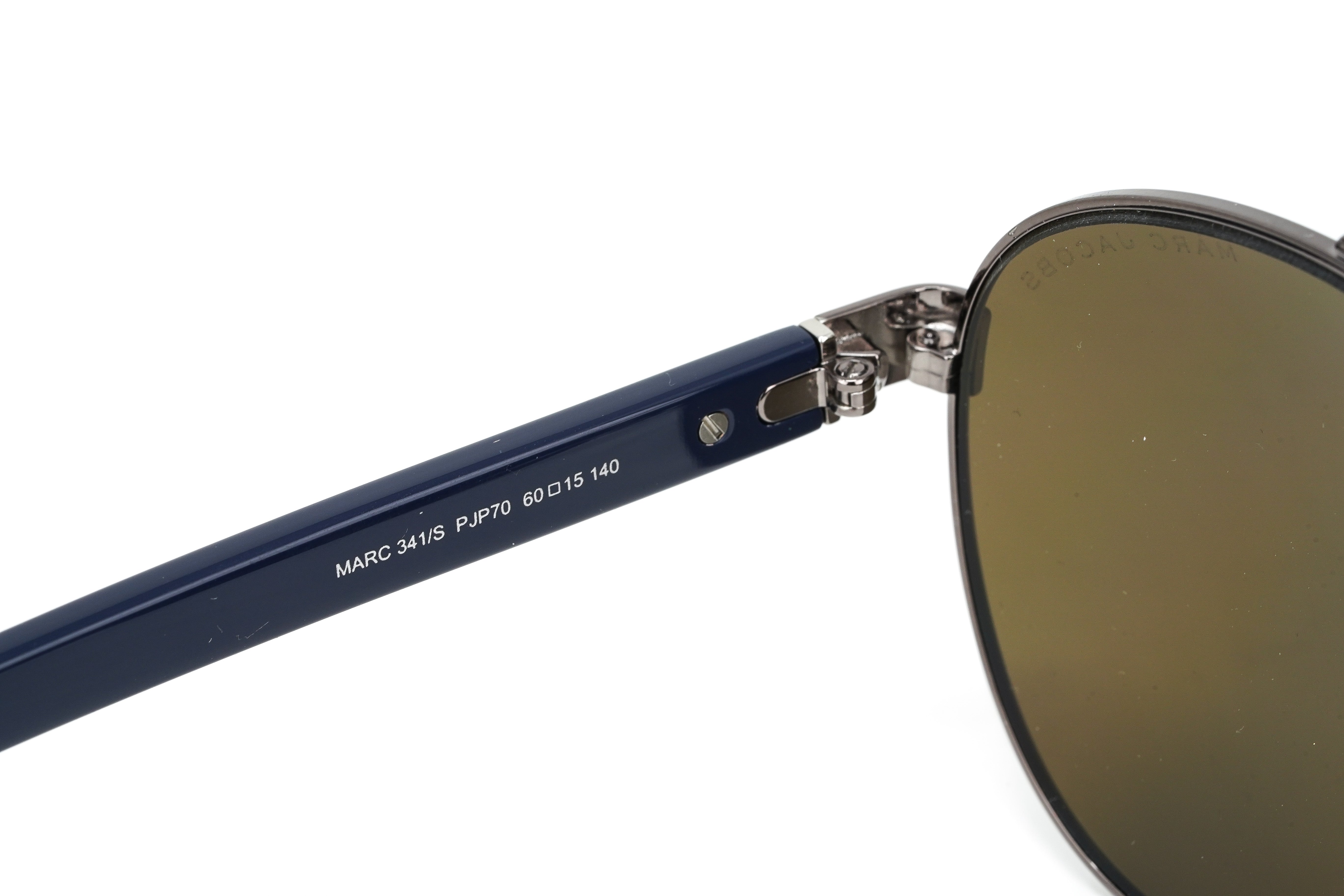 Marc Jacobs Men's Pilot Sunglasses Dark Ruthenium Brown Marc 341/S-GR8 Sunglasses