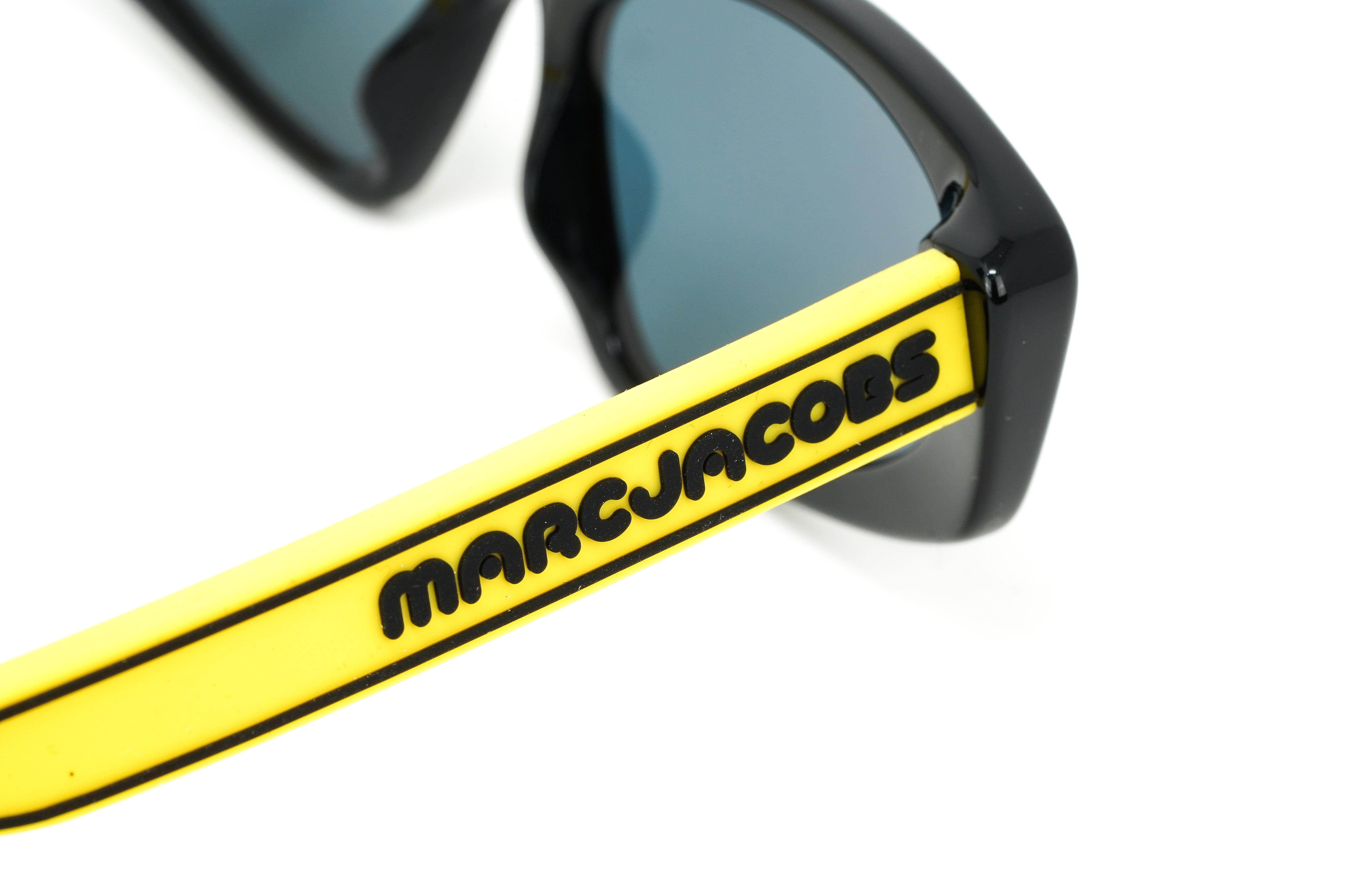 Marc Jacobs Women's Sunglasses Angular Black Yellow 356/S 40G-GR8 Sunglasses