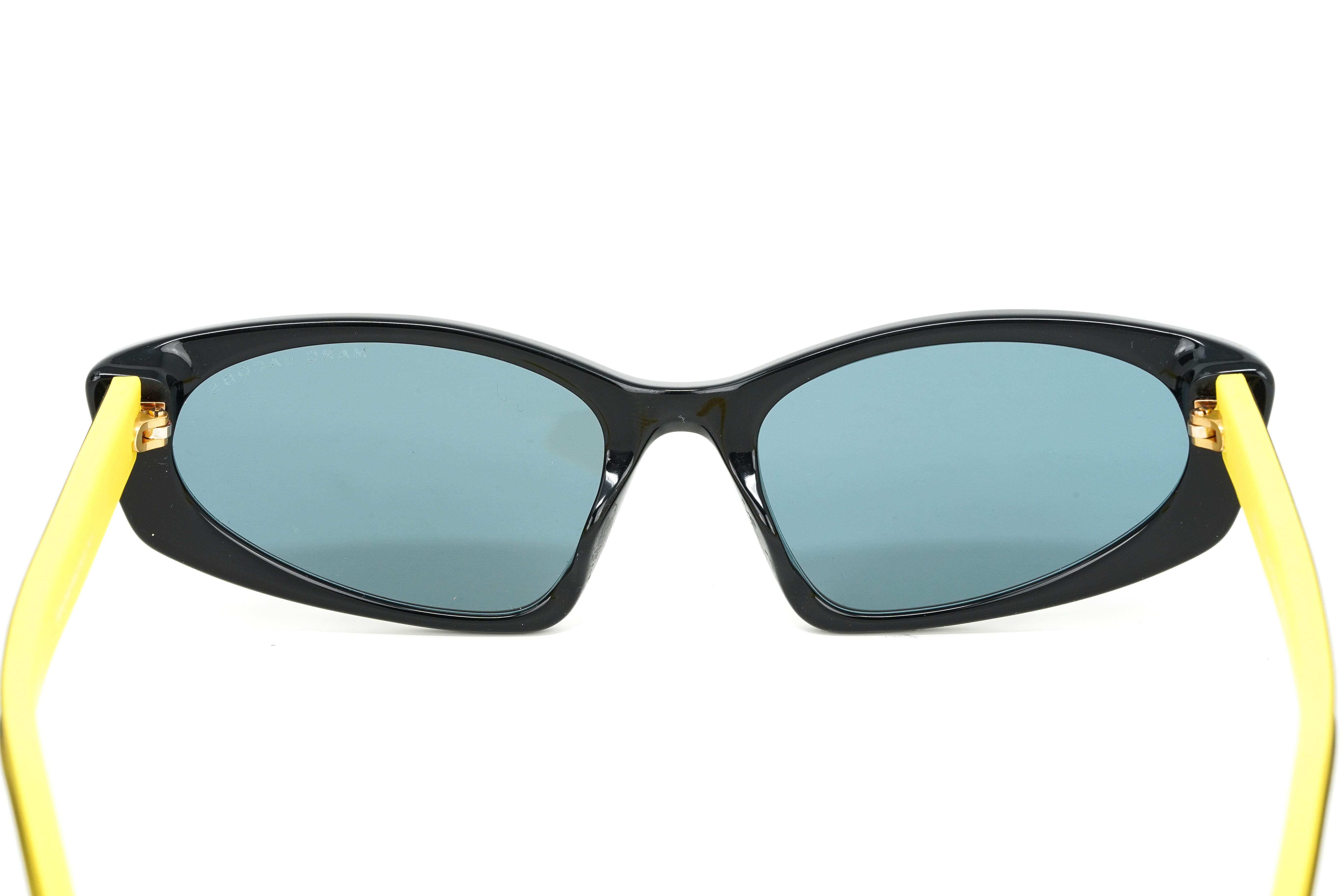 Marc Jacobs Women's Sunglasses Angular Black Yellow 356/S 40G-GR8 Sunglasses