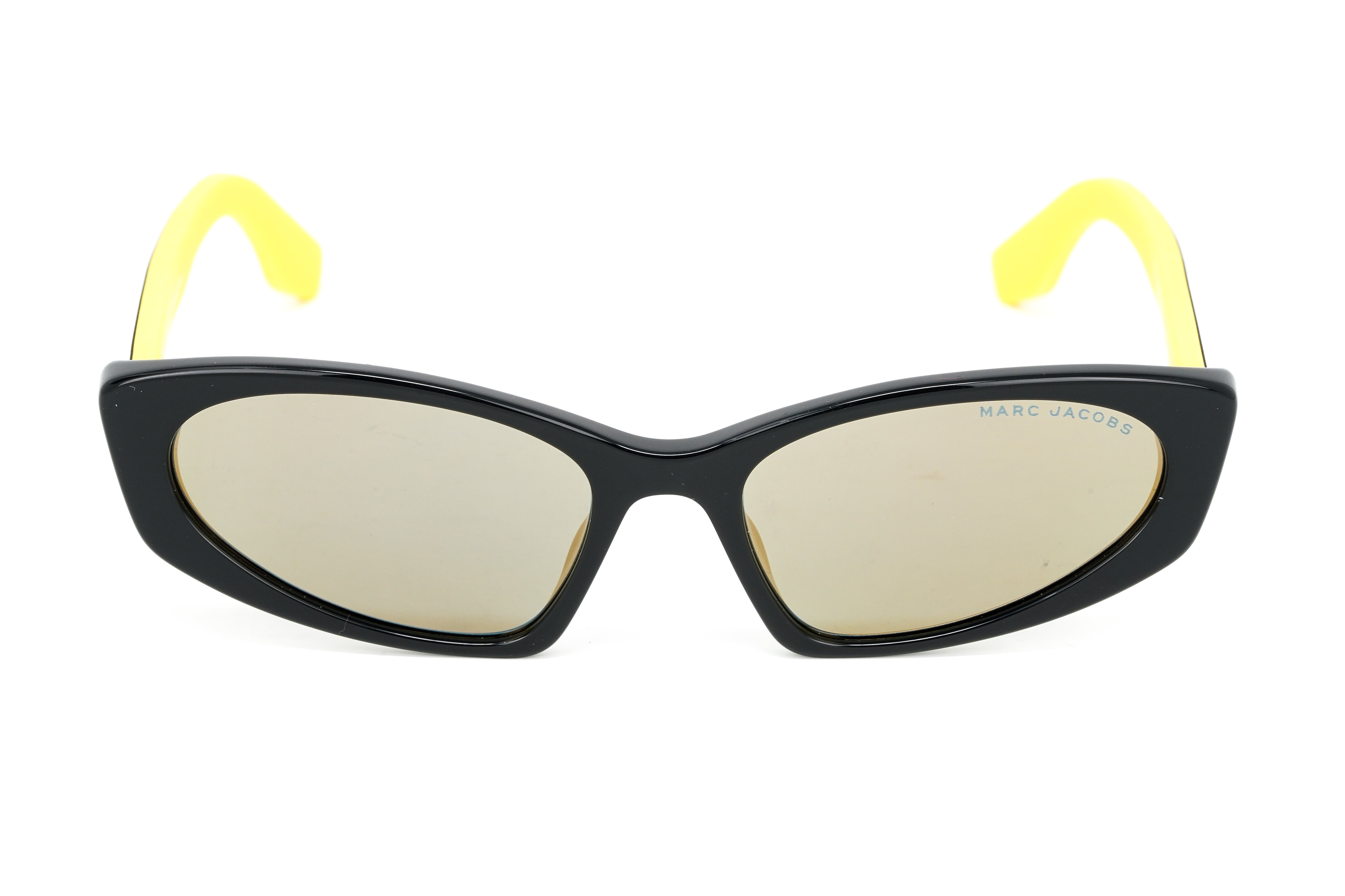 Marc Jacobs Women's Sunglasses Angular Black Yellow 356/S 40G-GR8 Sunglasses