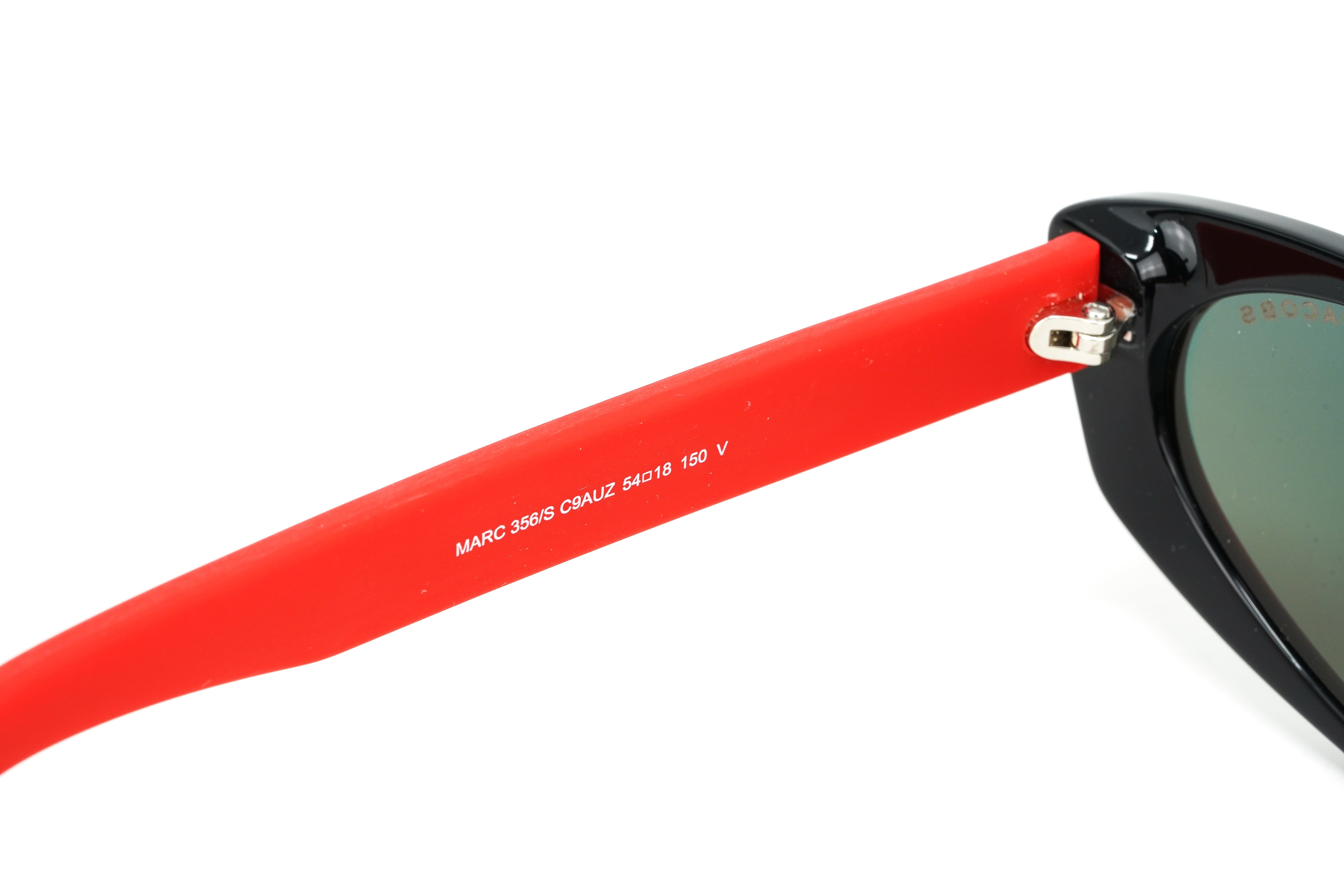 Marc Jacobs Women's Sunglasses Angular Black Peach Marc 356/S C9A-GR8 Sunglasses