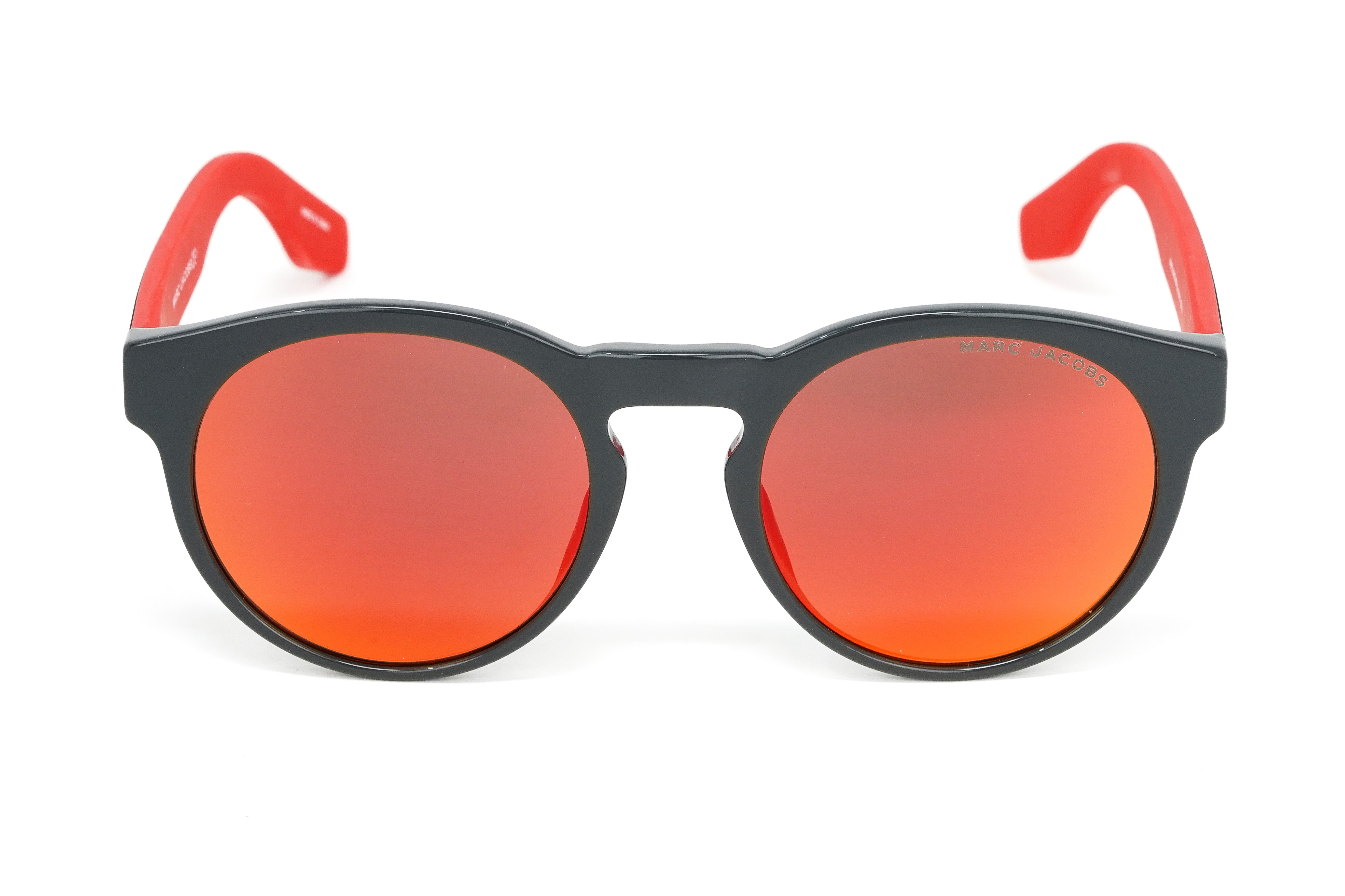 Marc Jacobs Unisex Round Sunglasses Grey Red Mirror Marc 358/S KB7-GR8 Sunglasses