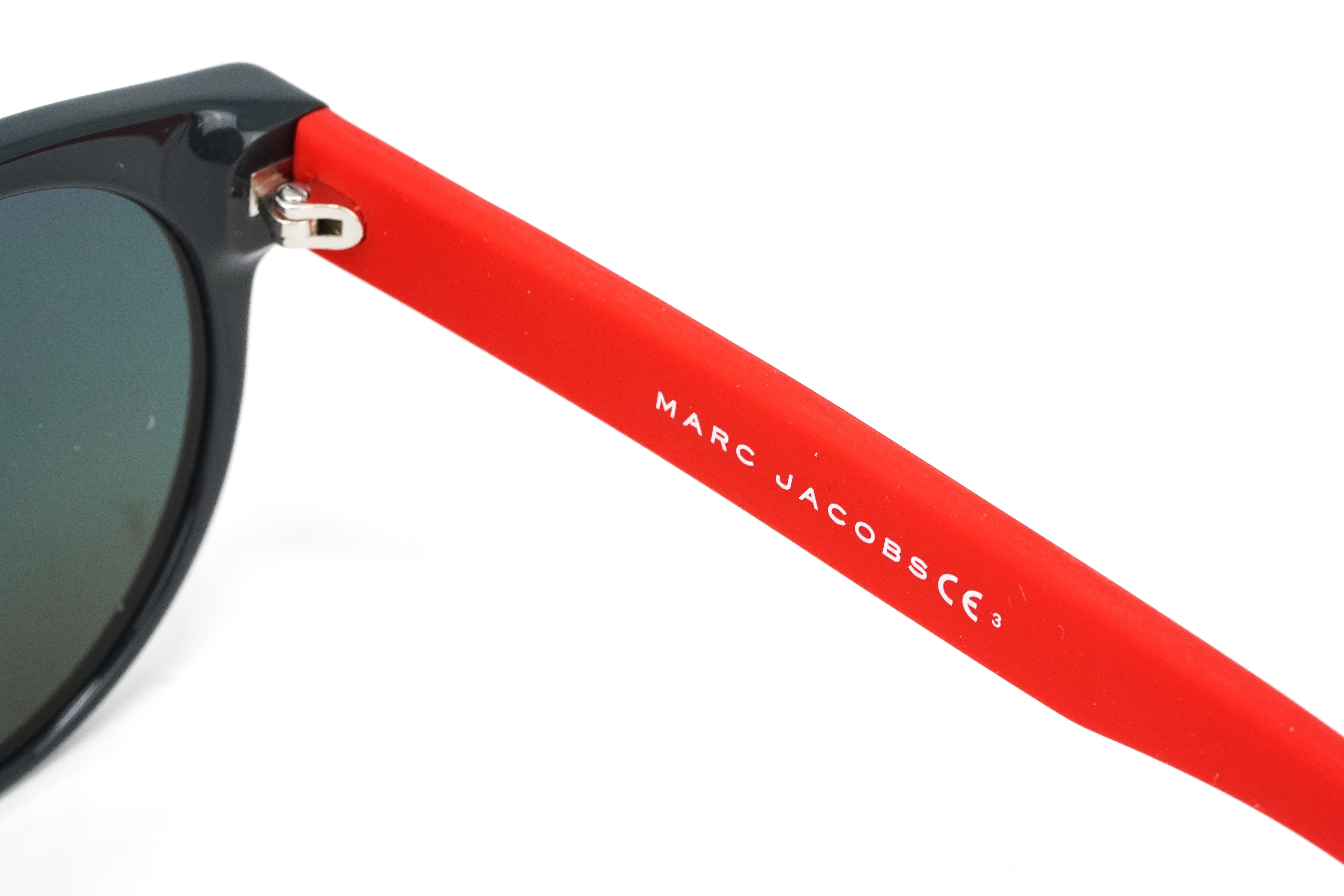 Marc Jacobs Unisex Round Sunglasses Grey Red Mirror Marc 358/S KB7-GR8 Sunglasses