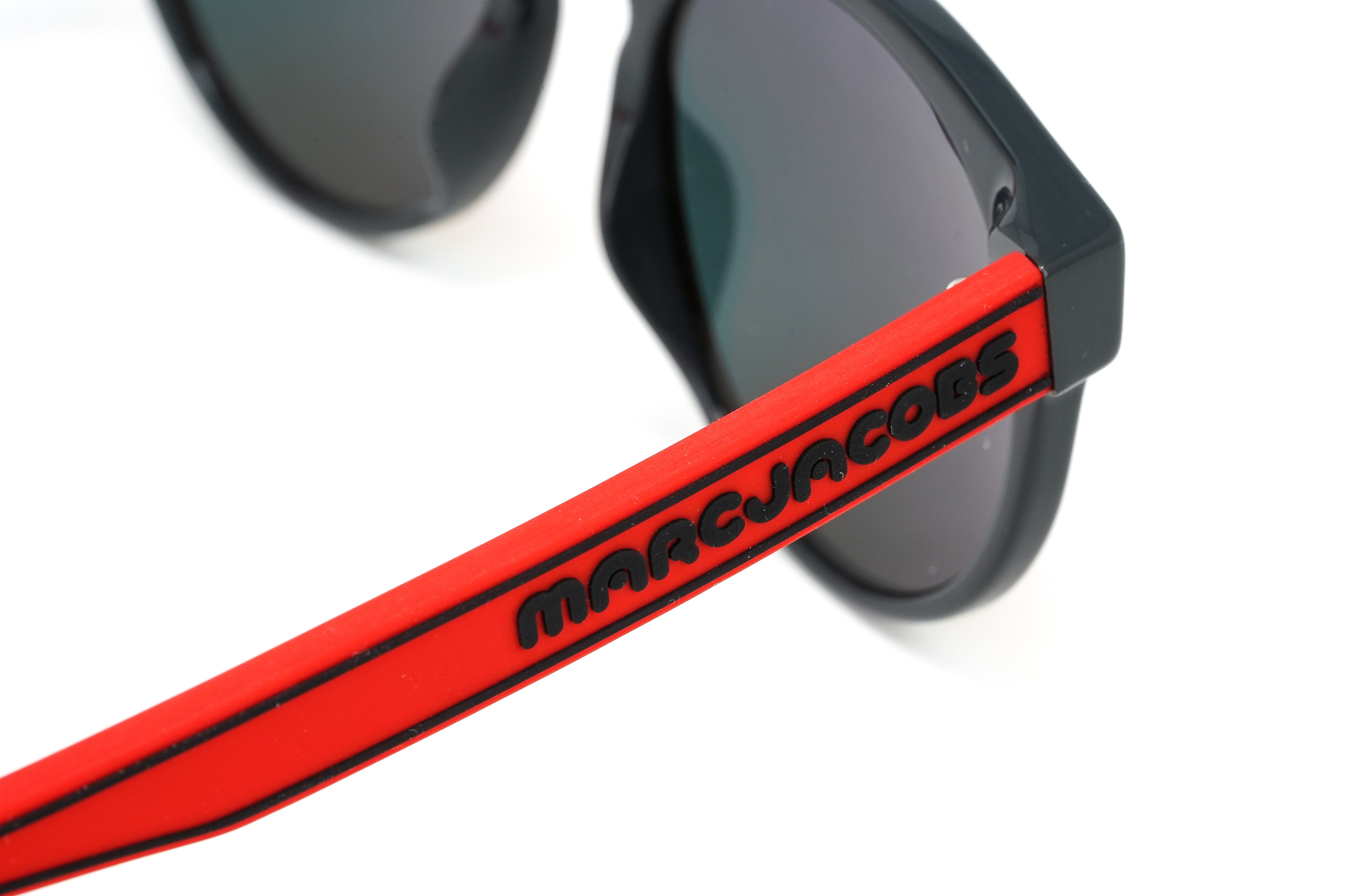 Marc Jacobs Unisex Round Sunglasses Grey Red Mirror Marc 358/S KB7-GR8 Sunglasses