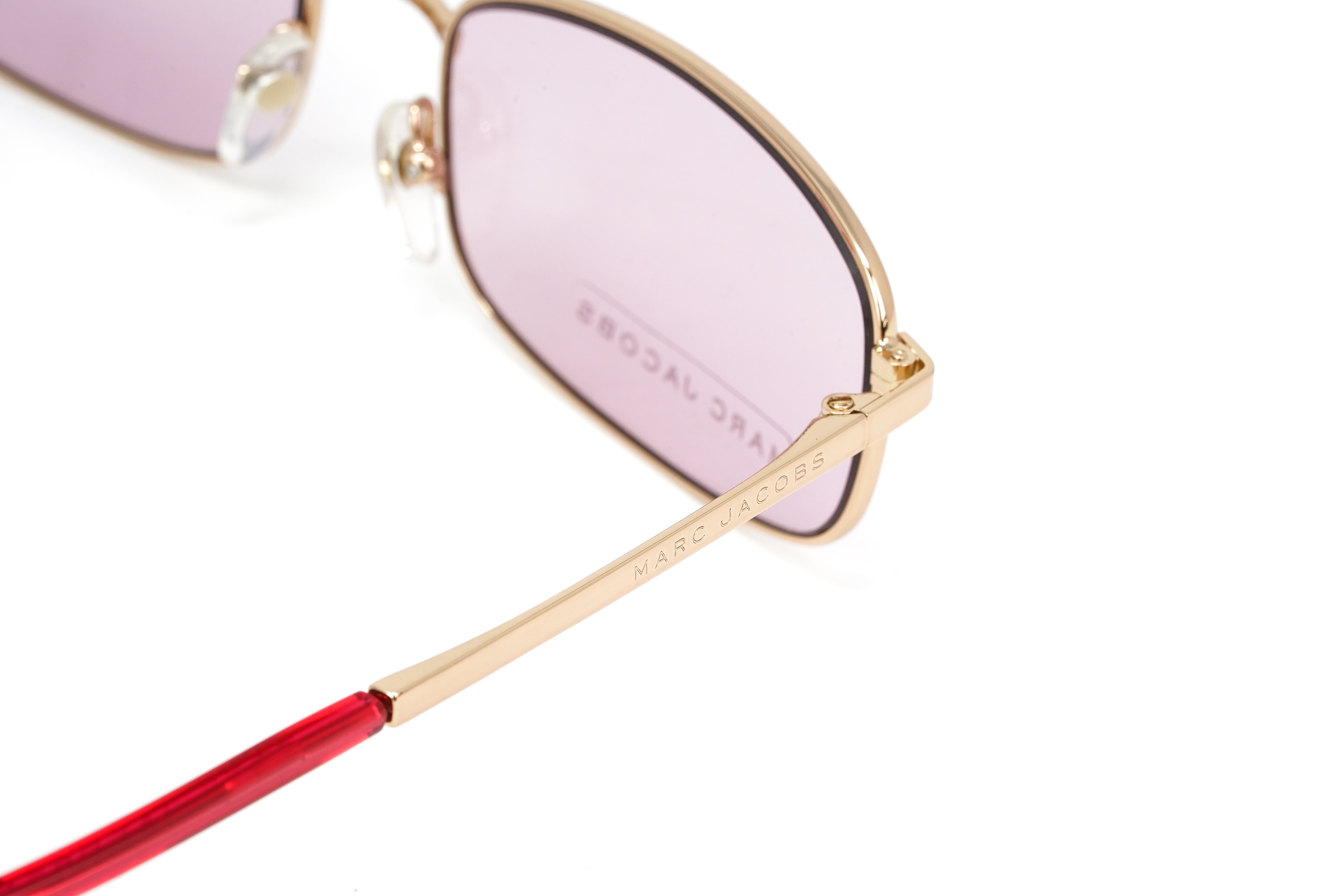 Marc Jacobs Women's Sunglasses Rectangular Pink/Gold MARC 368/S 35J-GR8 Sunglasses