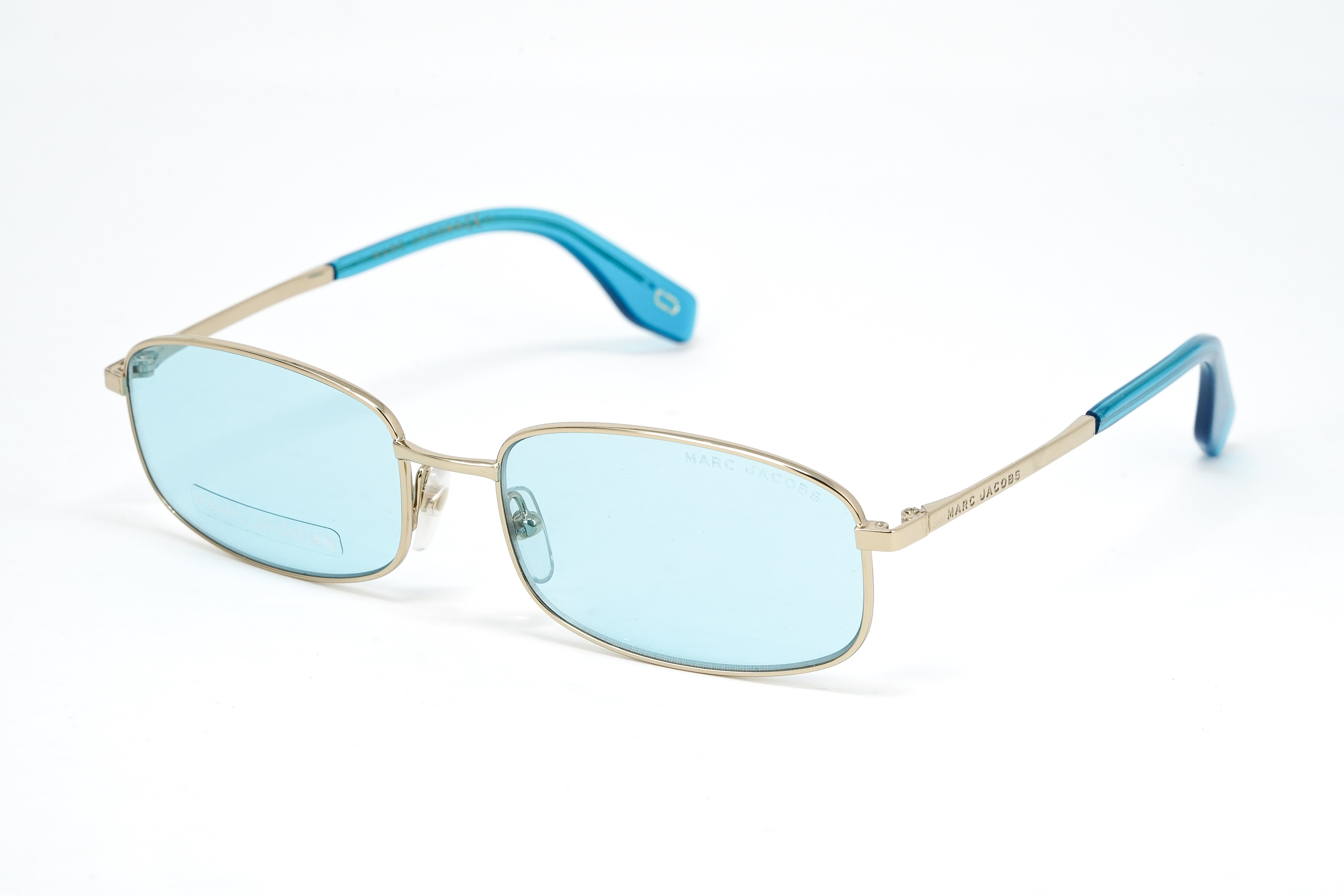 Marc Jacobs Women's Sunglasses Rectangular Blue/Gold MARC 368/S MVU-GR8 Sunglasses