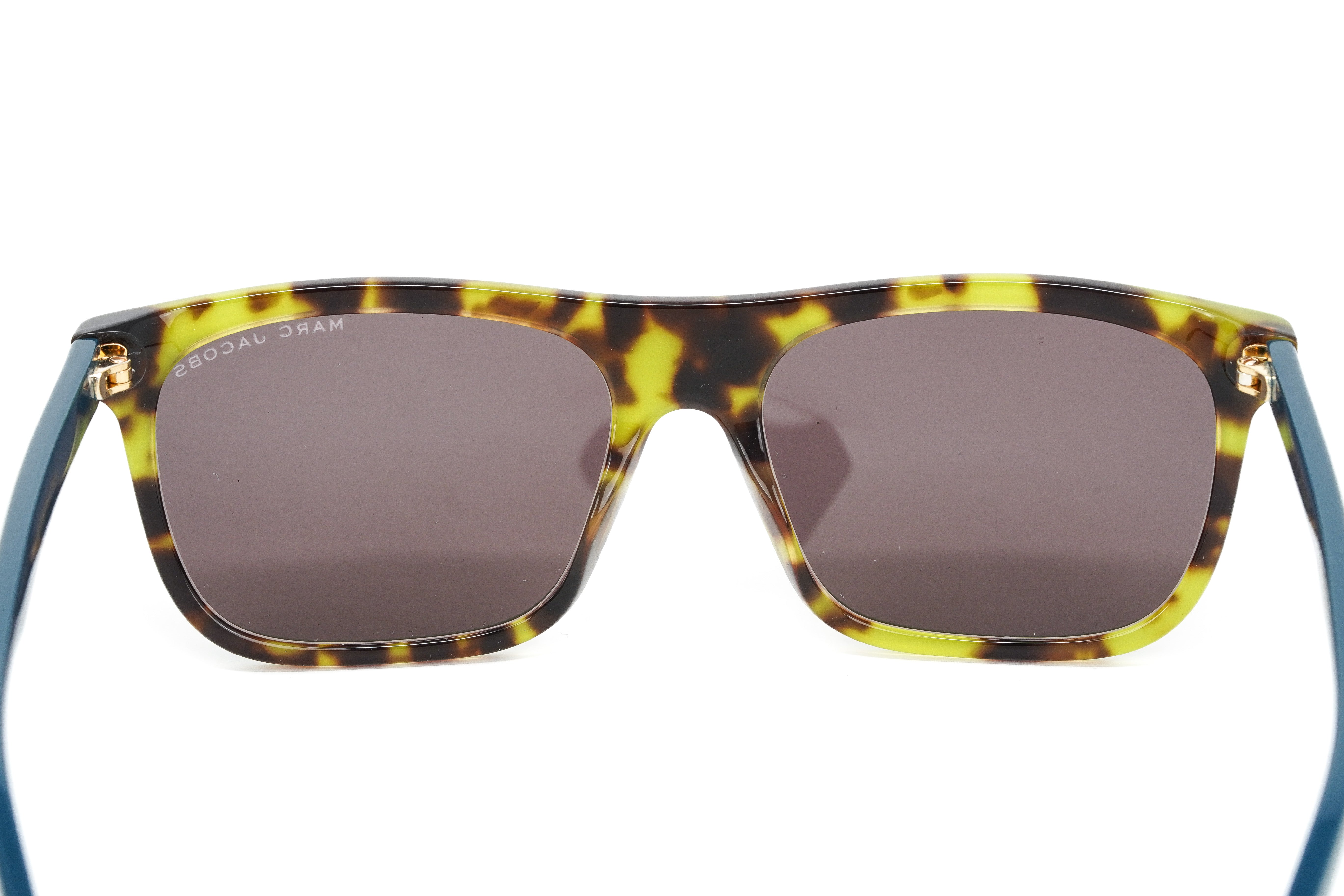 Marc Jacobs Men's Rectangular Sunglasses Flat Top Turquoise MARC 393/S ZI9-GR8 Sunglasses