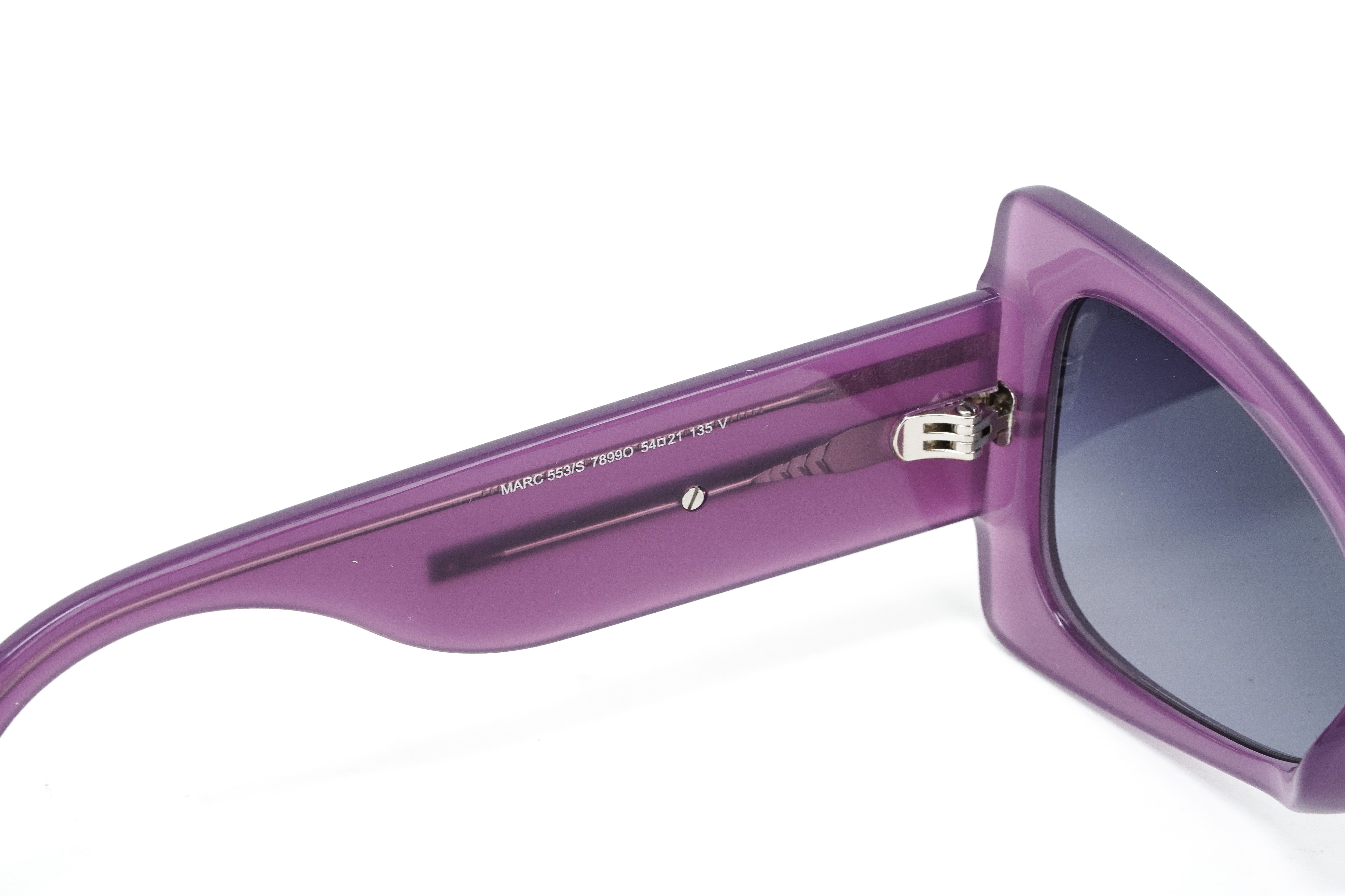 Marc Jacobs Women's Sunglasses Angular Butterfly Violet MARC 553/S 789-GR8 Sunglasses