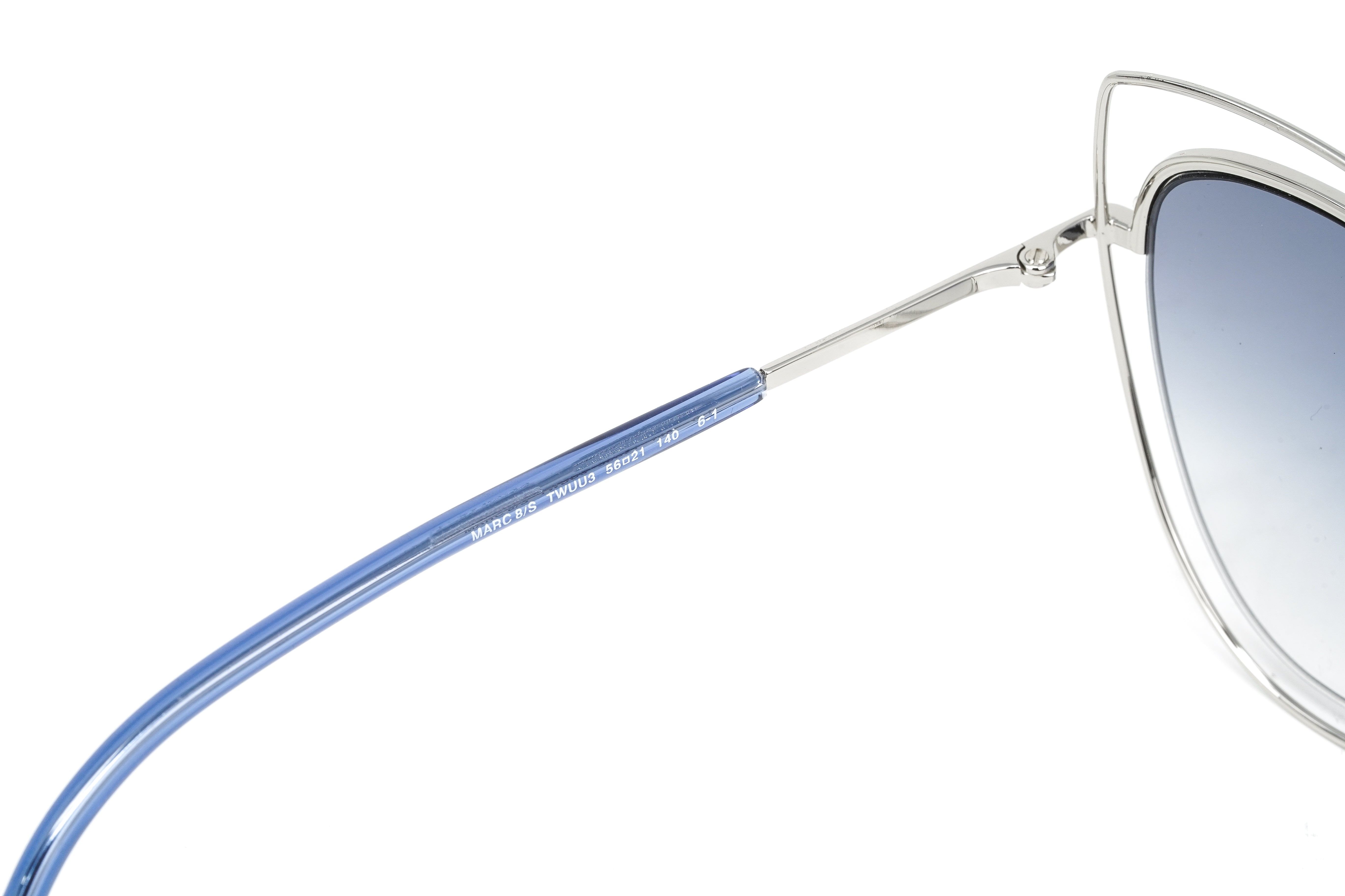 Marc Jacobs Women's Sunglasses Oversized Cat Eye Blue MARC 8/S TWU-GR8 Sunglasses