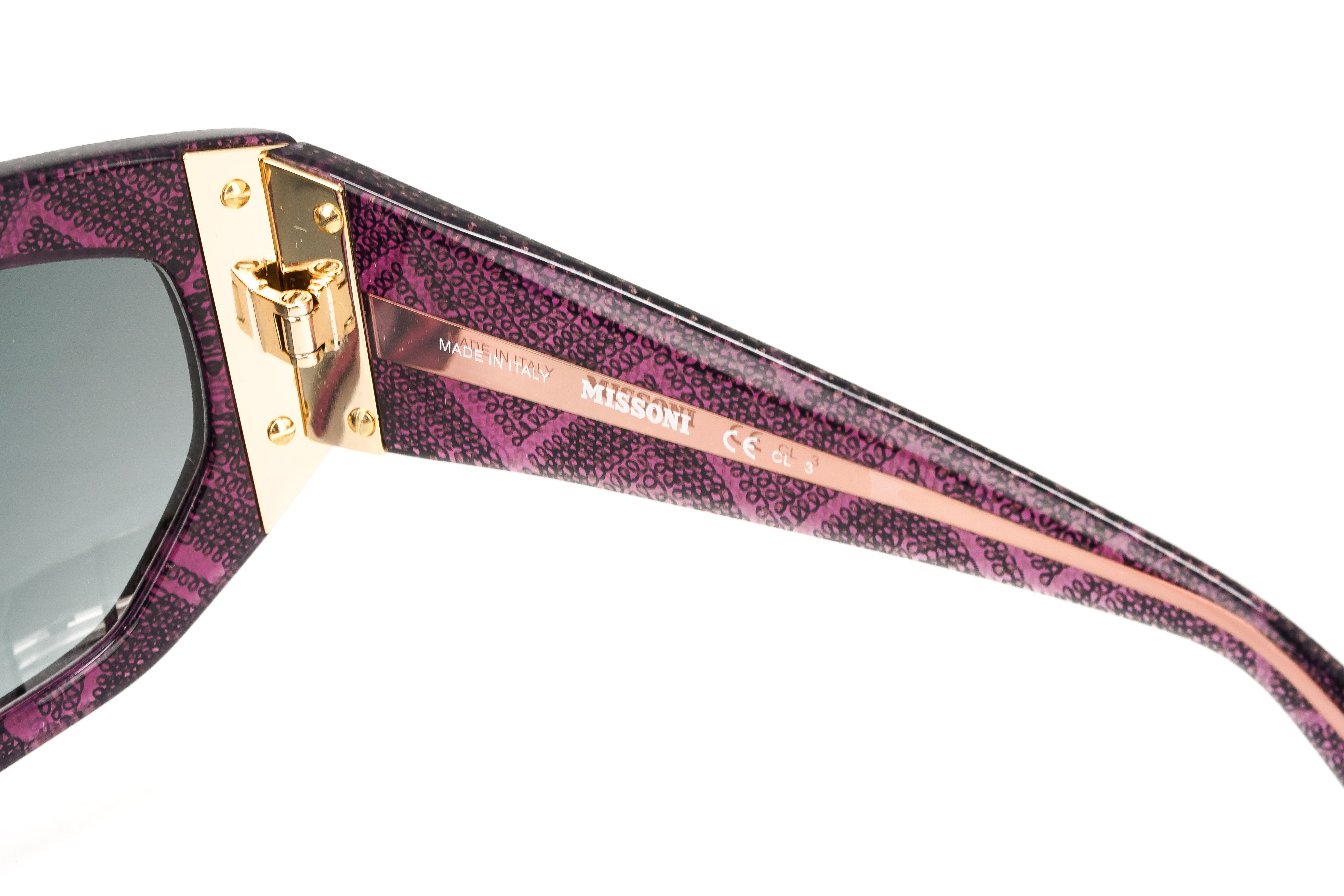 Missoni Women's Sunglasses Hexagon Plum Sparkle MIS 0001/S EM5-GR8 Sunglasses