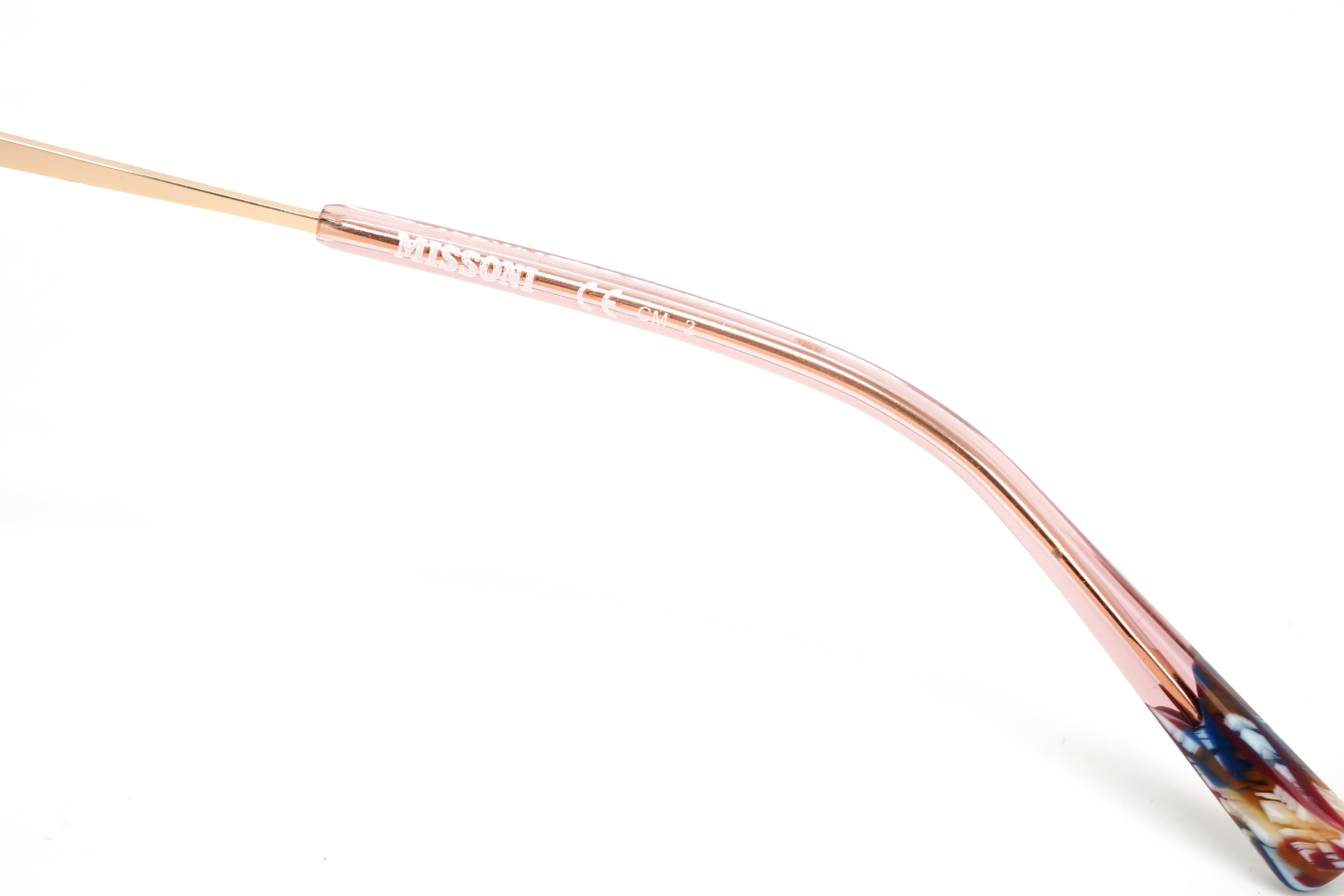 Missoni Women's Sunglasses Cat Eye Pattern Pink MIS 0004/S OBL-GR8 Sunglasses