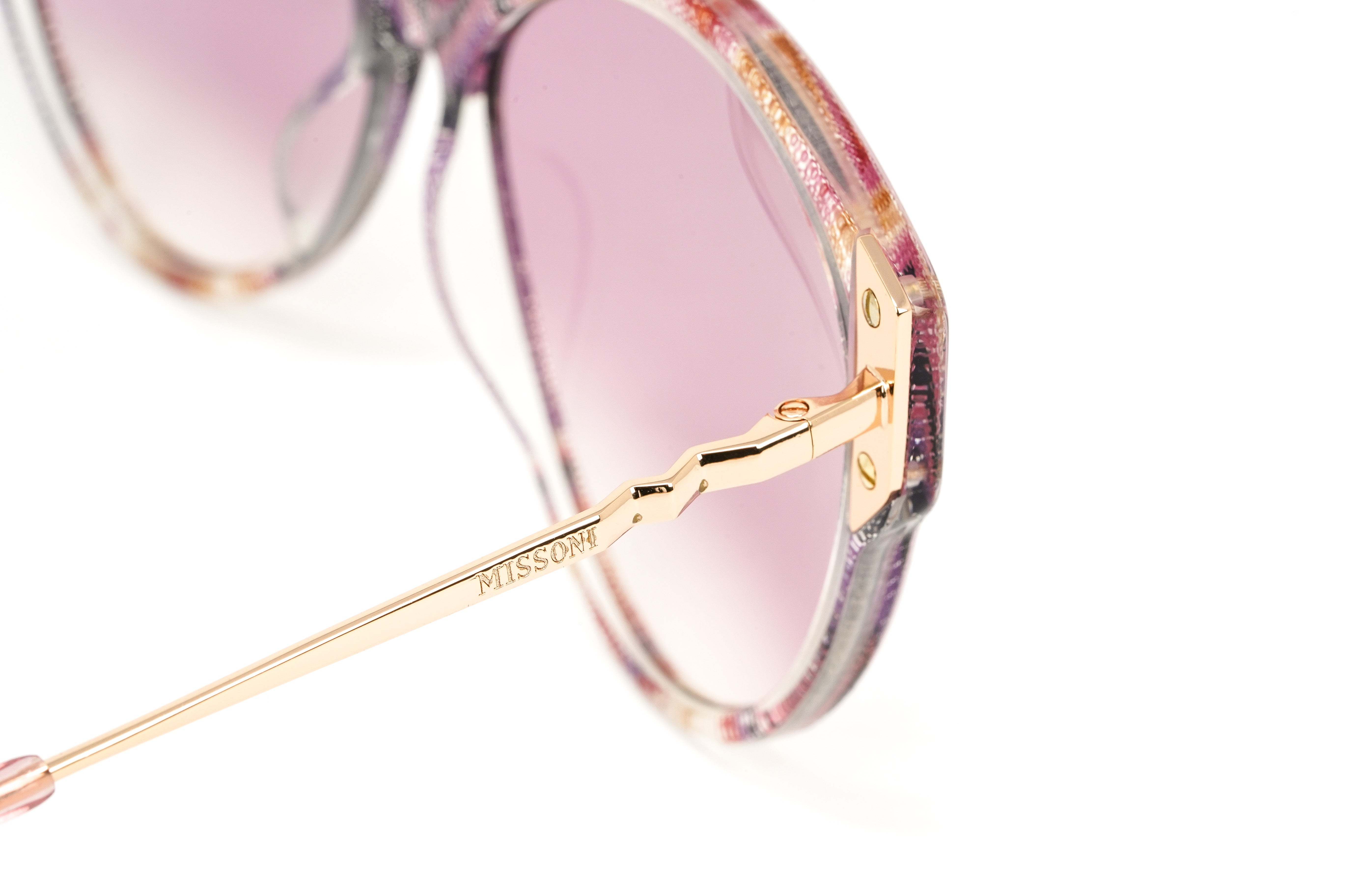 Missoni Women's Sunglasses Cat Eye Pattern Pink MIS 0004/S OBL-GR8 Sunglasses