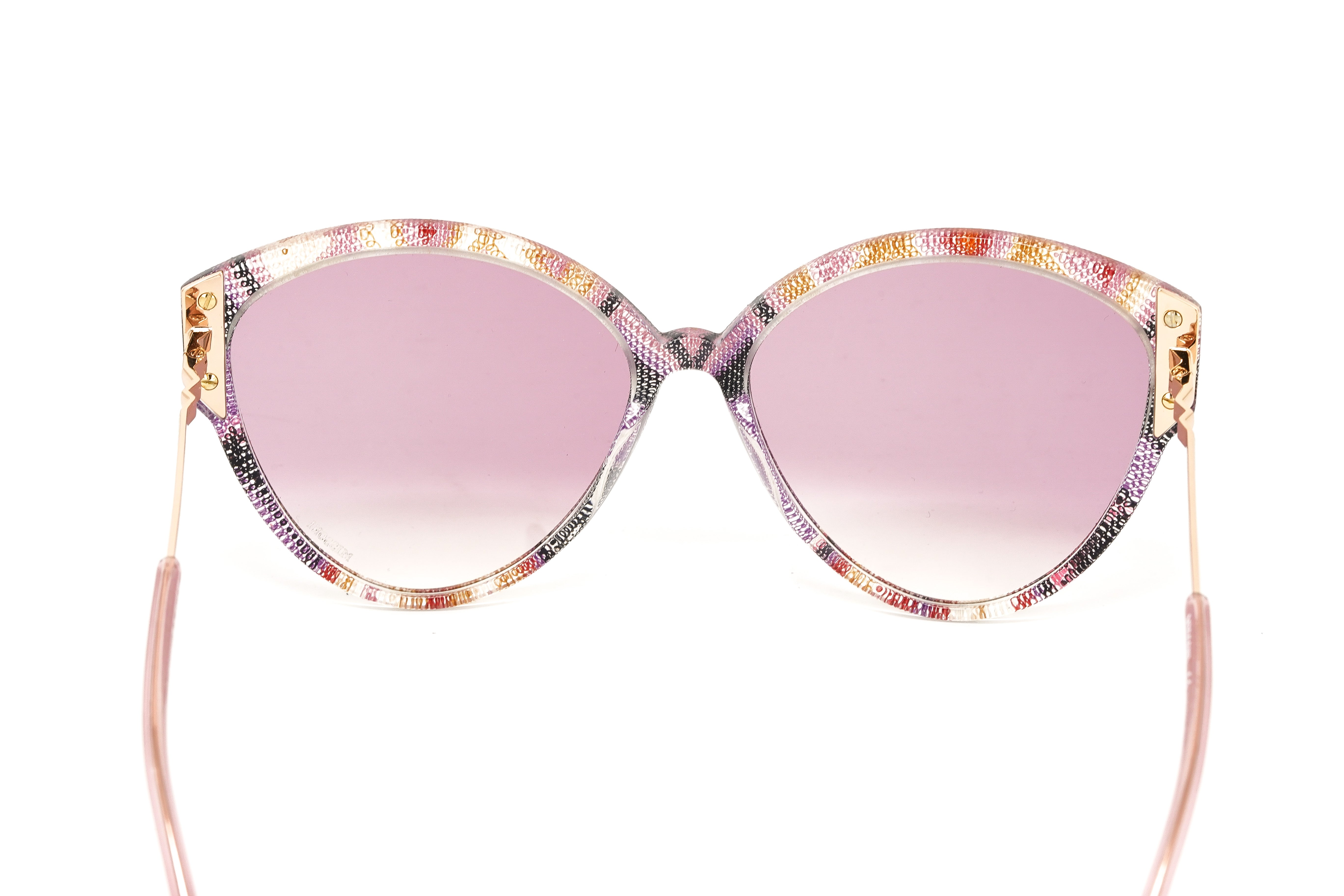 Missoni Women's Sunglasses Cat Eye Pattern Pink MIS 0004/S OBL-GR8 Sunglasses