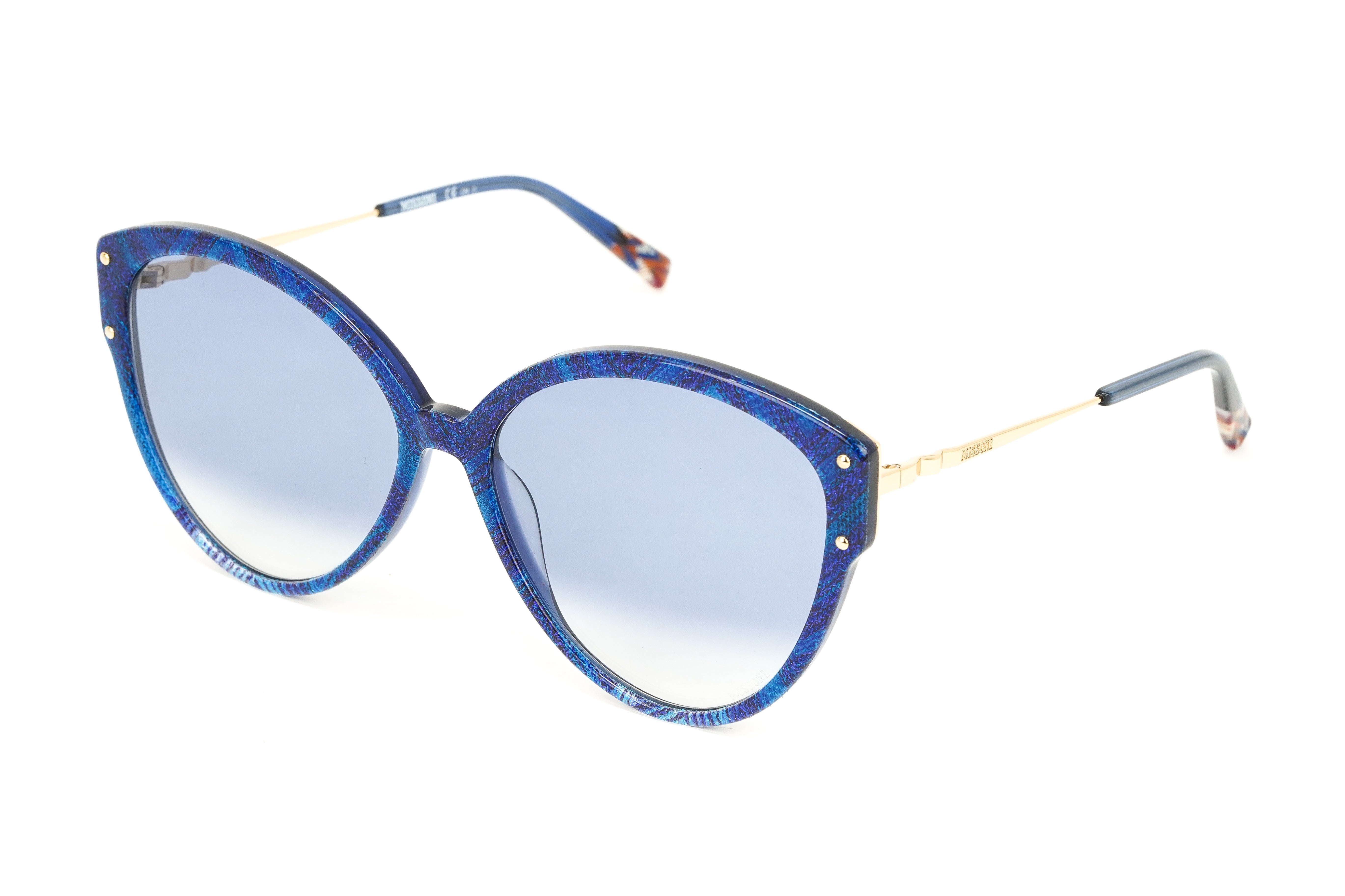 Missoni Women's Sunglasses Cat Eye Blue MIS 0004/S S6F-GR8 Sunglasses
