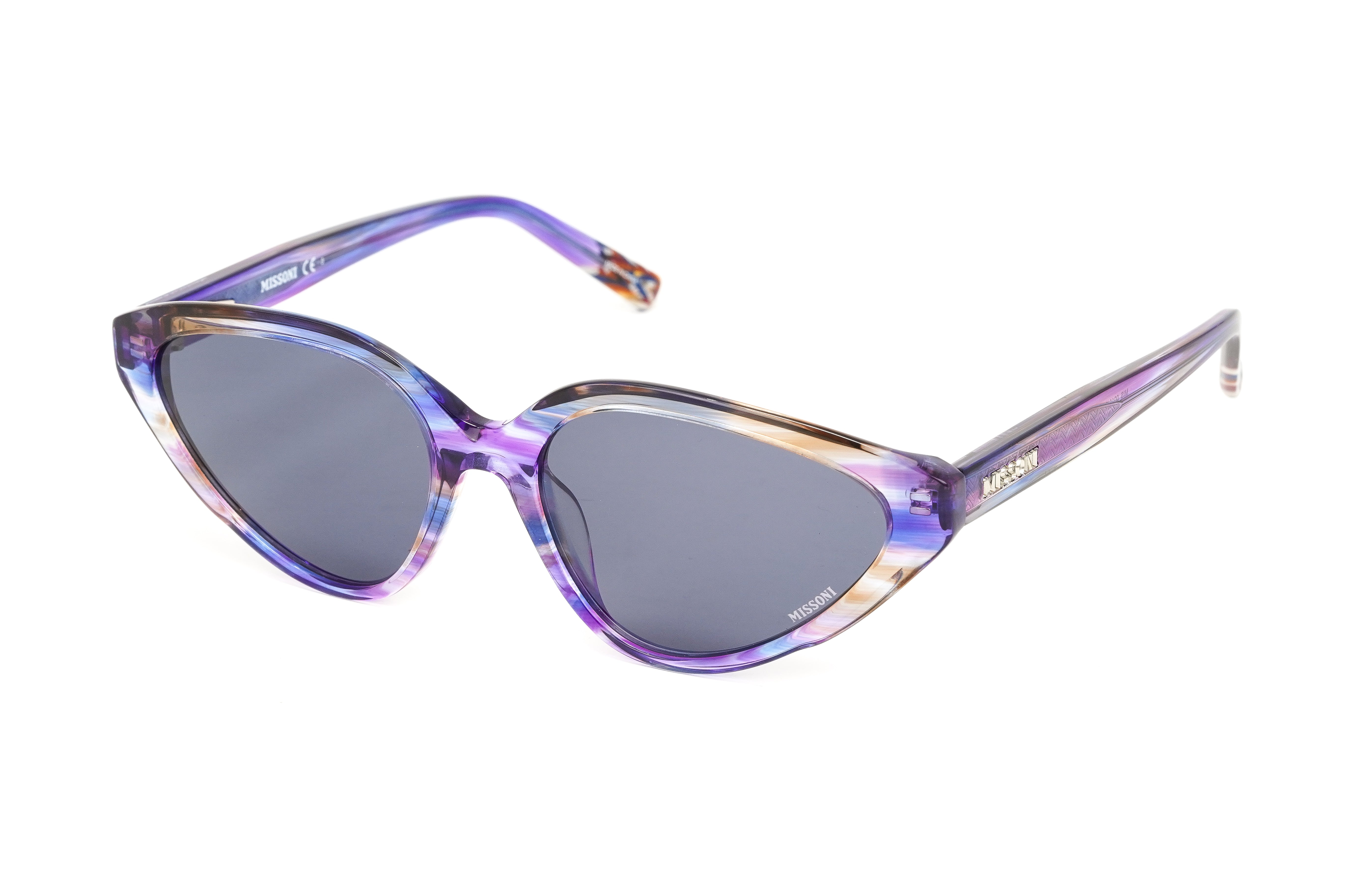 Missoni Women's Sunglasses Cat Eye Blue Violet Horn MIS 0010/S V43-GR8 Sunglasses