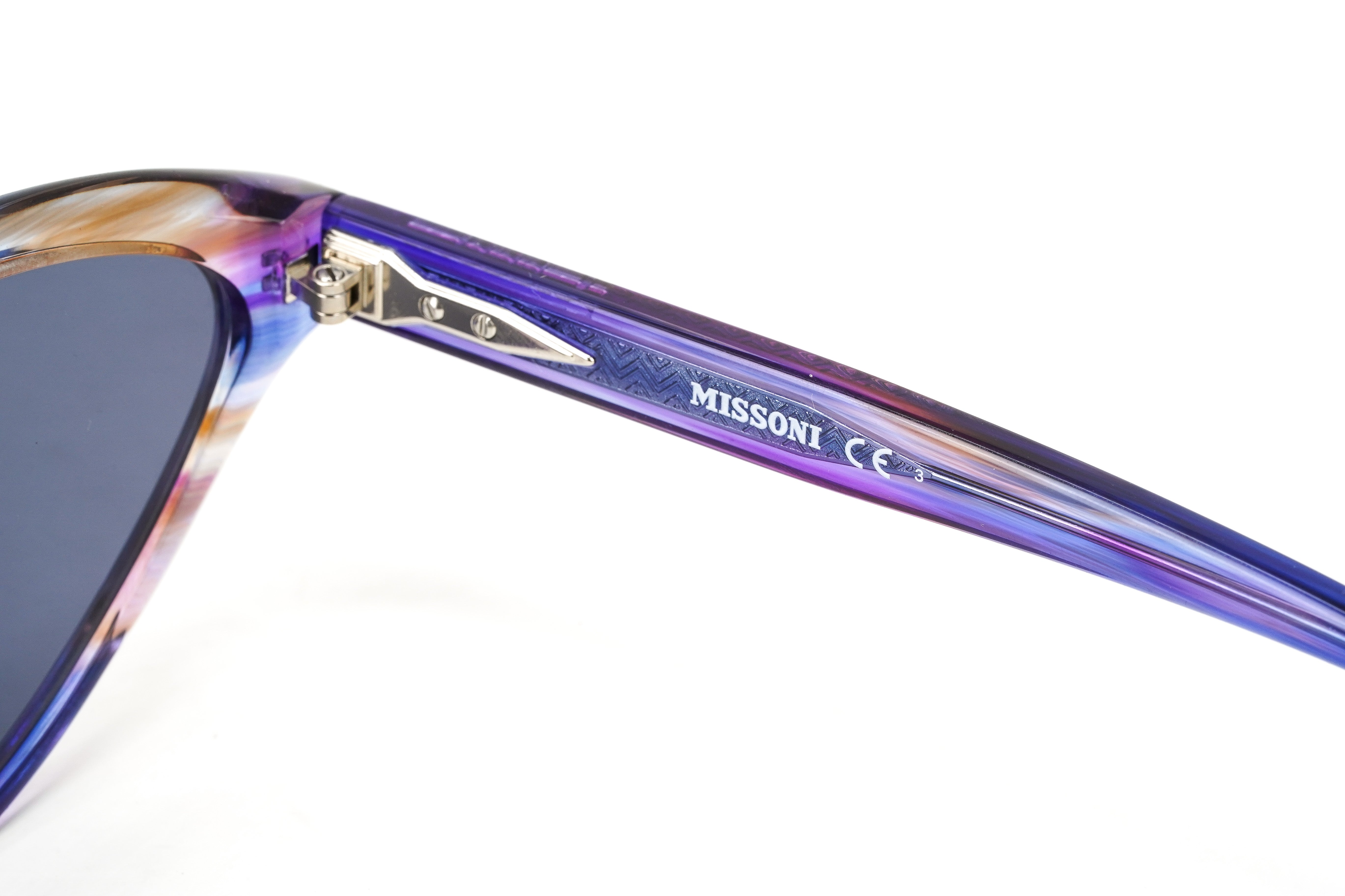 Missoni Women's Sunglasses Cat Eye Blue Violet Horn MIS 0010/S V43-GR8 Sunglasses