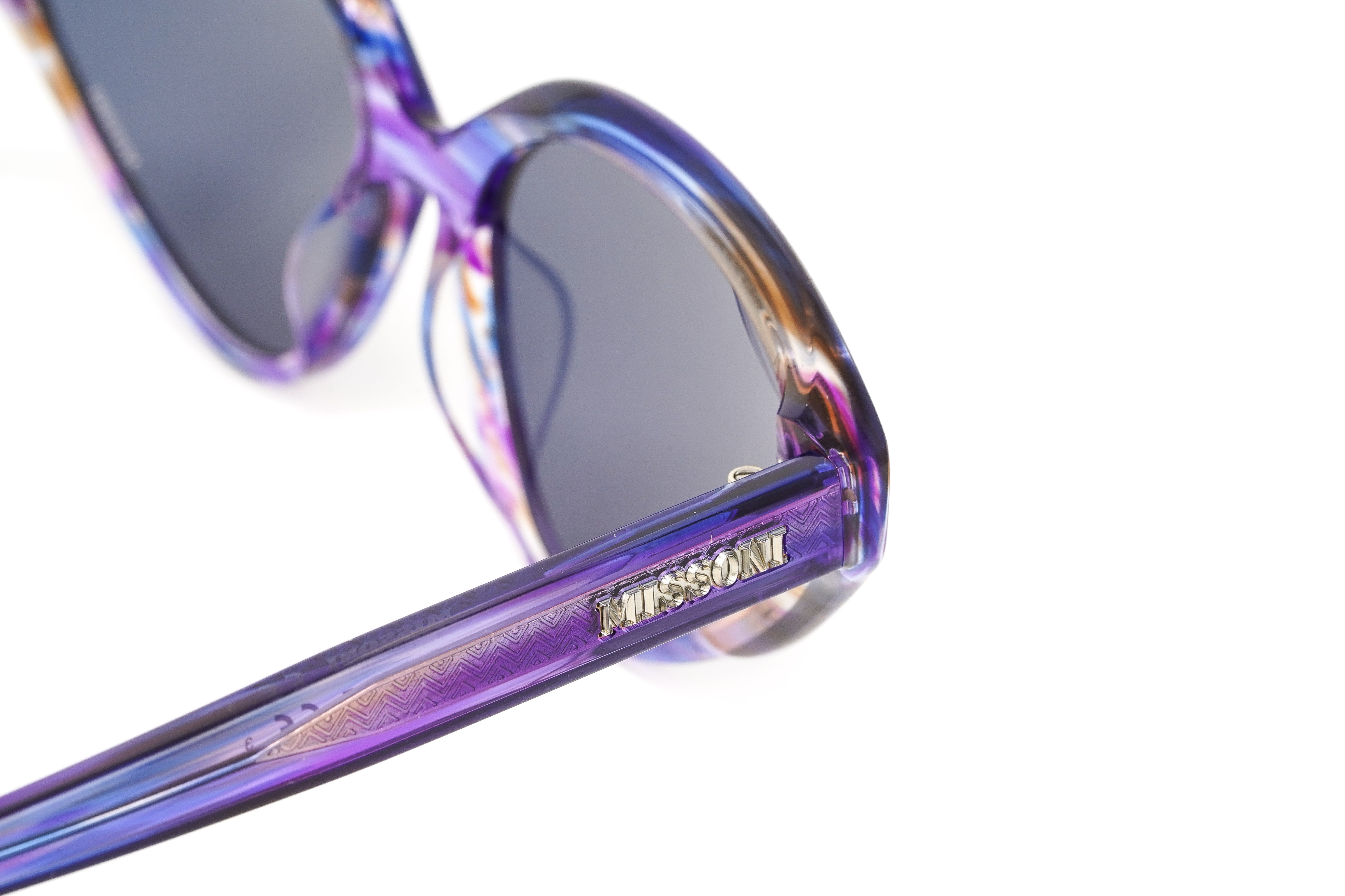 Missoni Women's Sunglasses Cat Eye Blue Violet Horn MIS 0010/S V43-GR8 Sunglasses