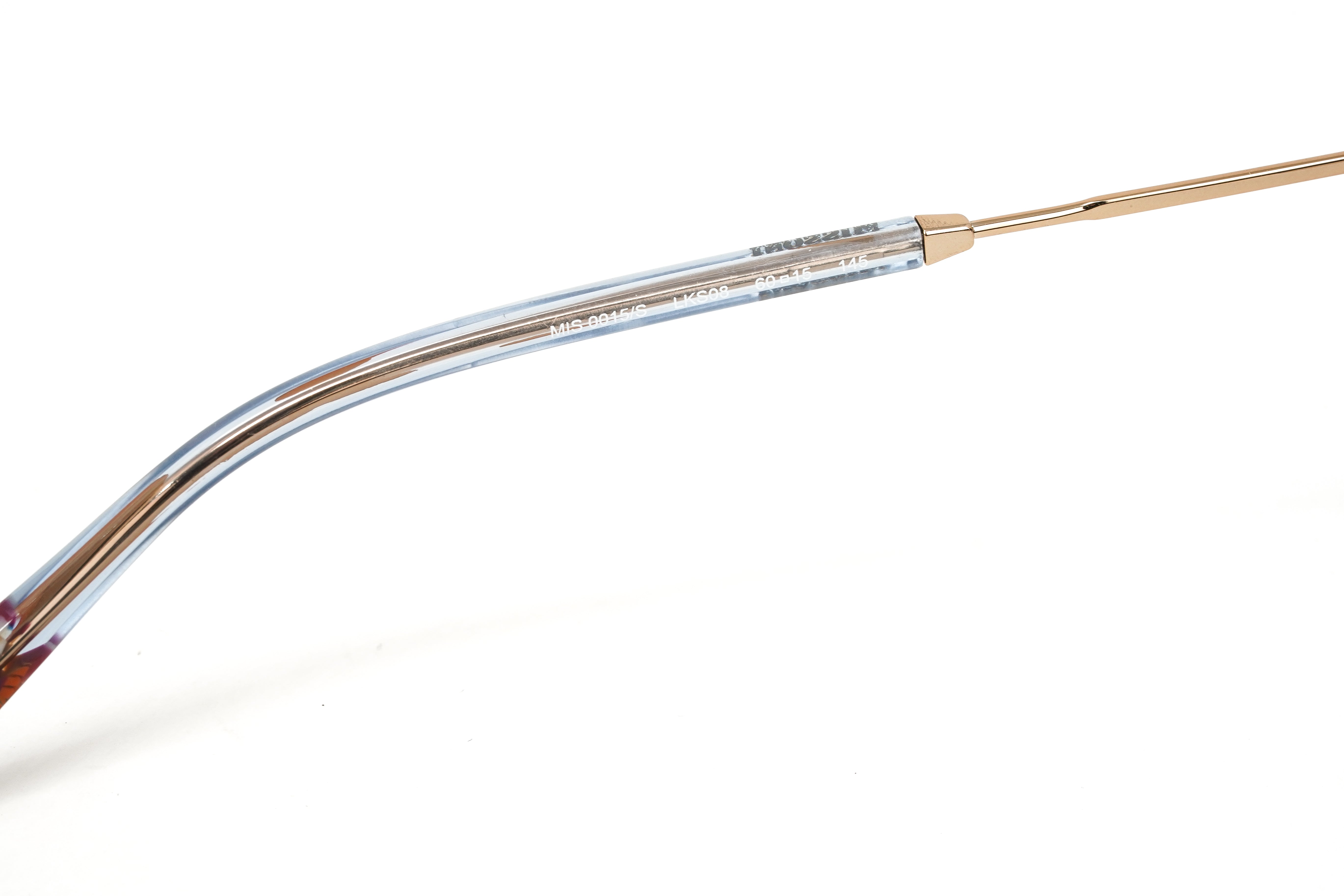 Missoni Women's Sunglasses Round Pilot Gold/Blue MIS 0015/S LKS-GR8 Sunglasses