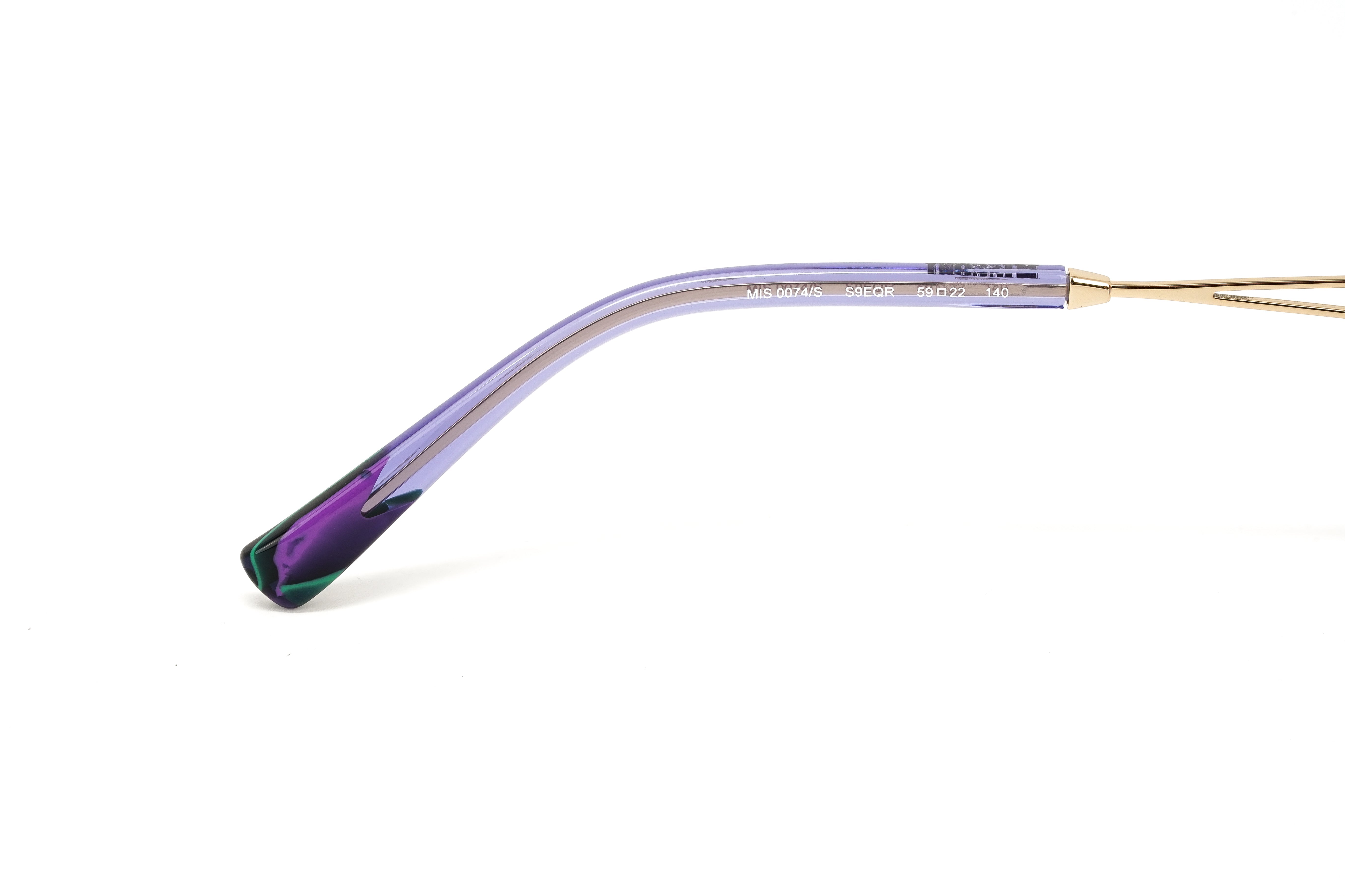 Missoni Women's Sunglasses Oversized Round Gold/Violet MIS 0074/S S9E-GR8 Sunglasses