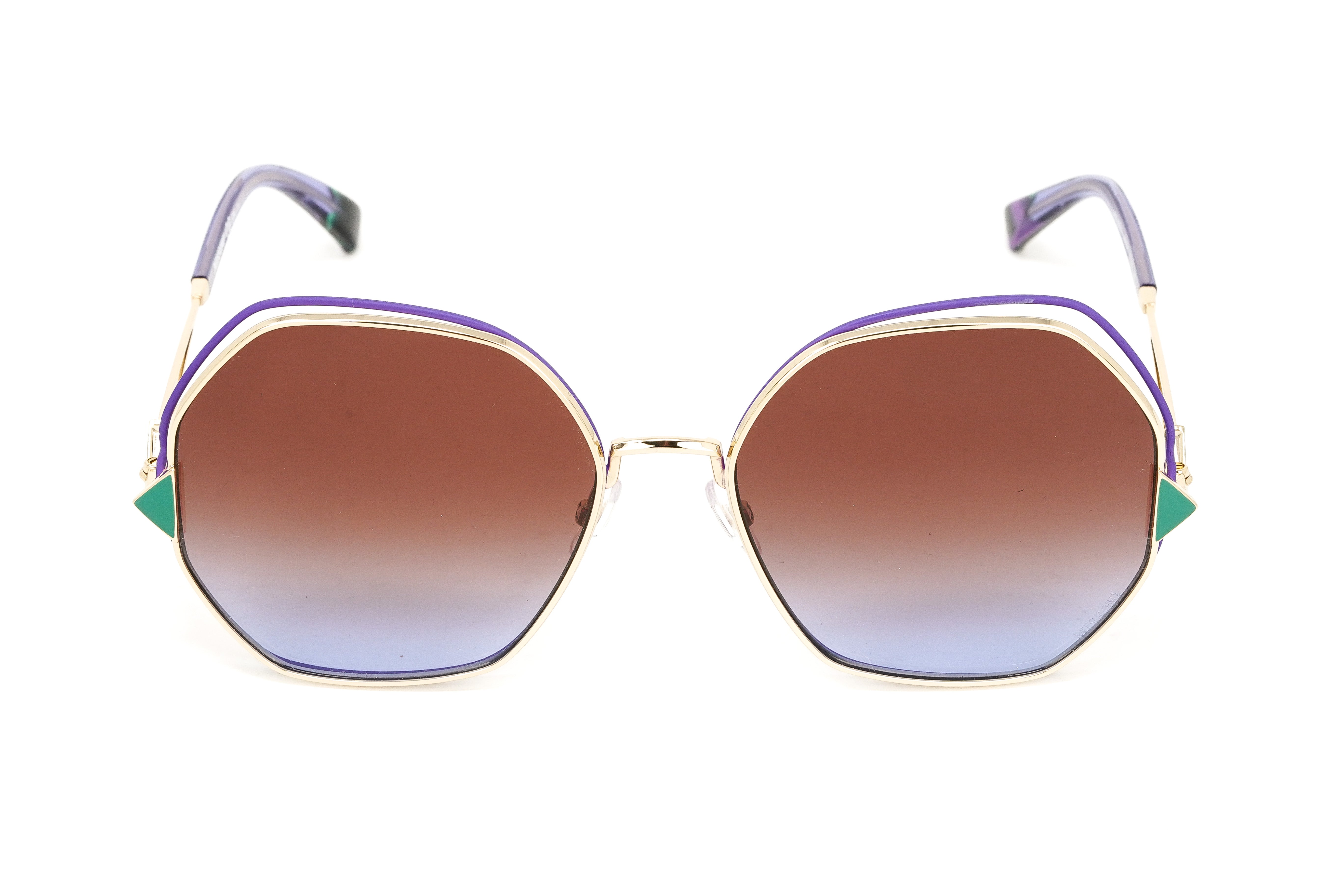 Missoni Women's Sunglasses Oversized Butterfly Gold/Violet MIS 0075/S S9E-GR8 Sunglasses