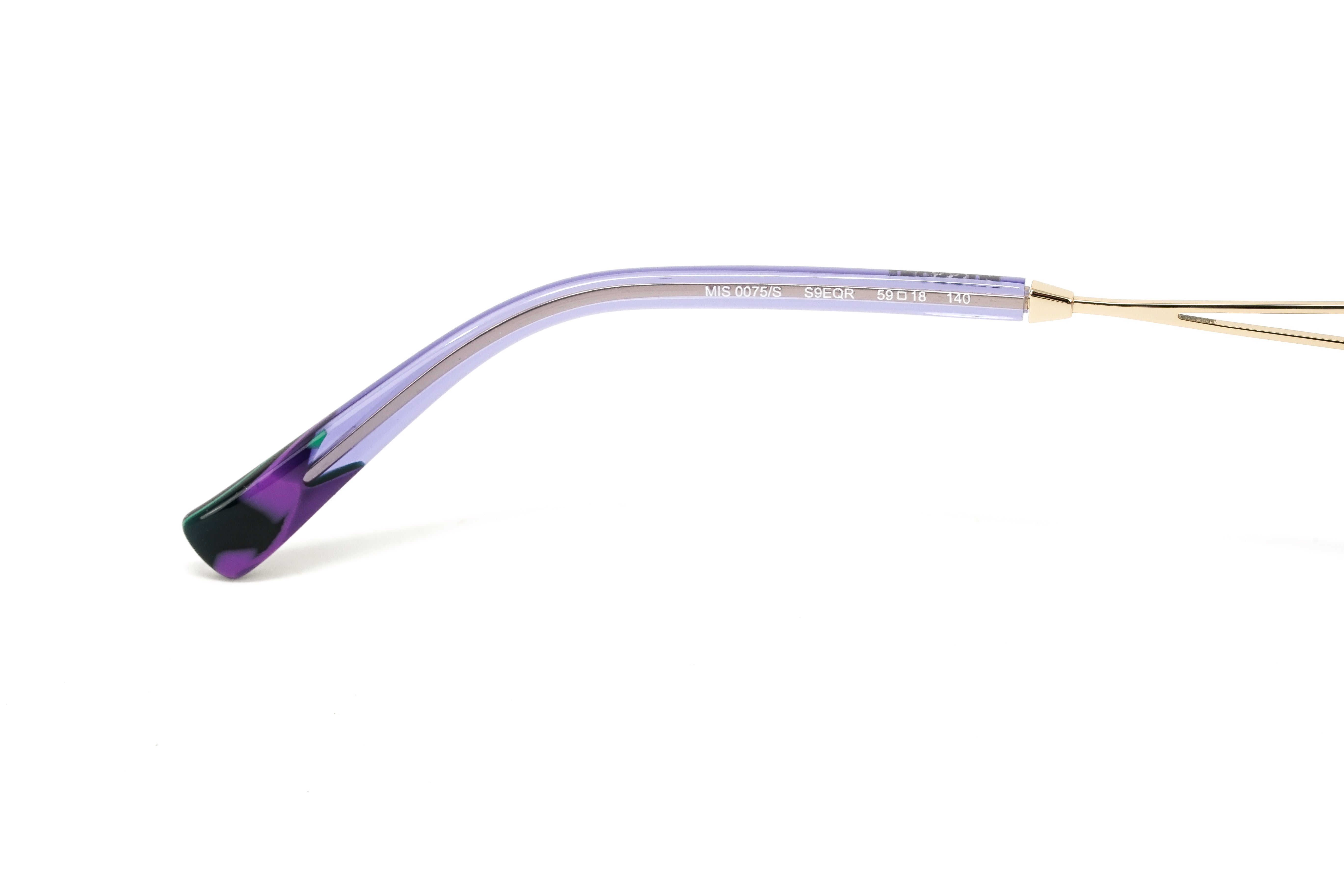 Missoni Women's Sunglasses Oversized Butterfly Gold/Violet MIS 0075/S S9E-GR8 Sunglasses