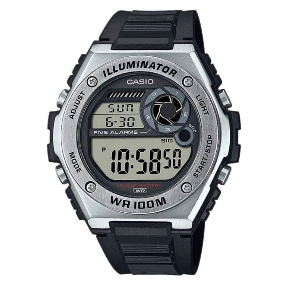 Casio Men's Watch Digital Illuminator WR100M Black MWD-100H-1AVDF-GR8 Sunglasses