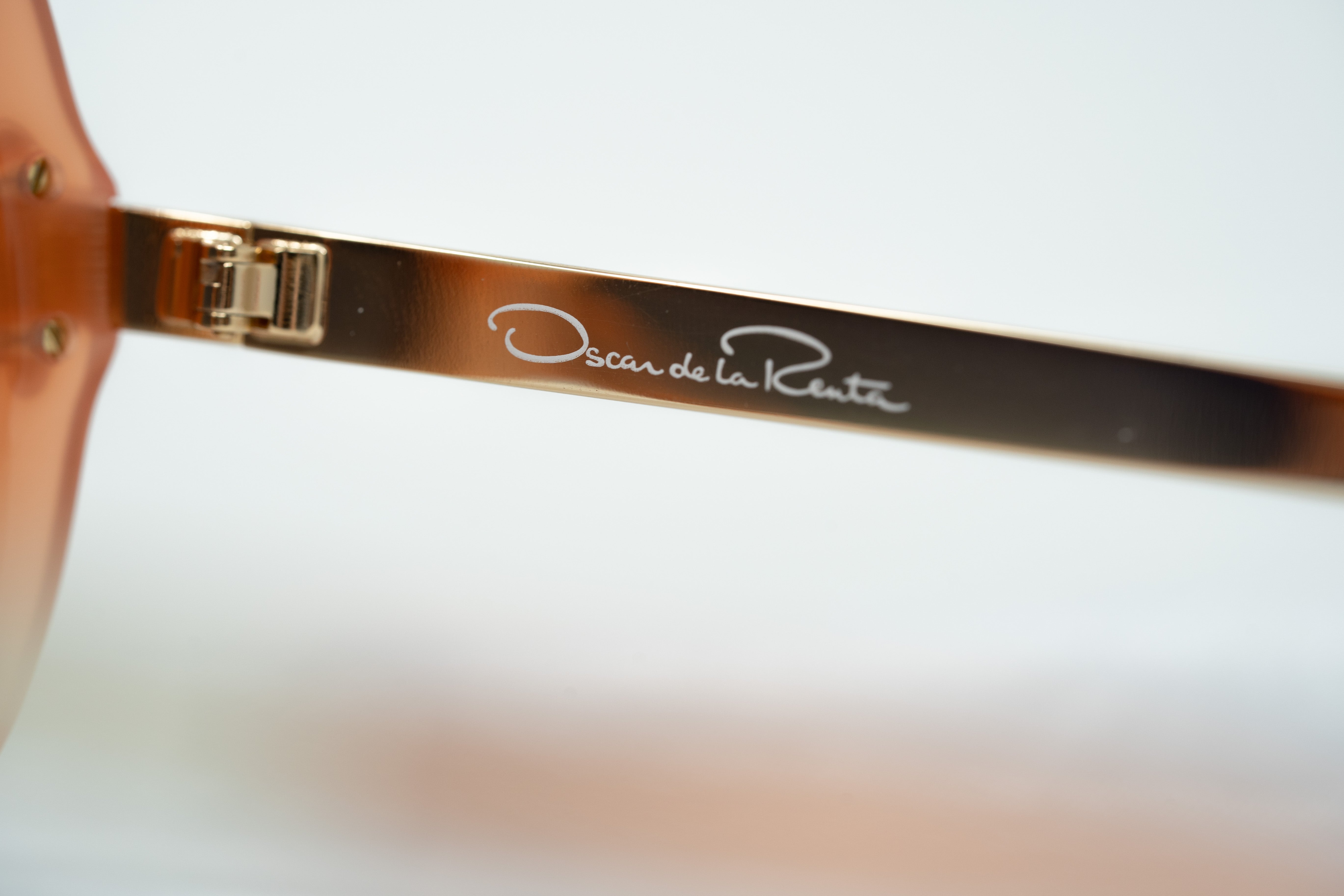 Oscar De La Renta Sunglasses Round Oversized Orange and Grey-GR8 Sunglasses