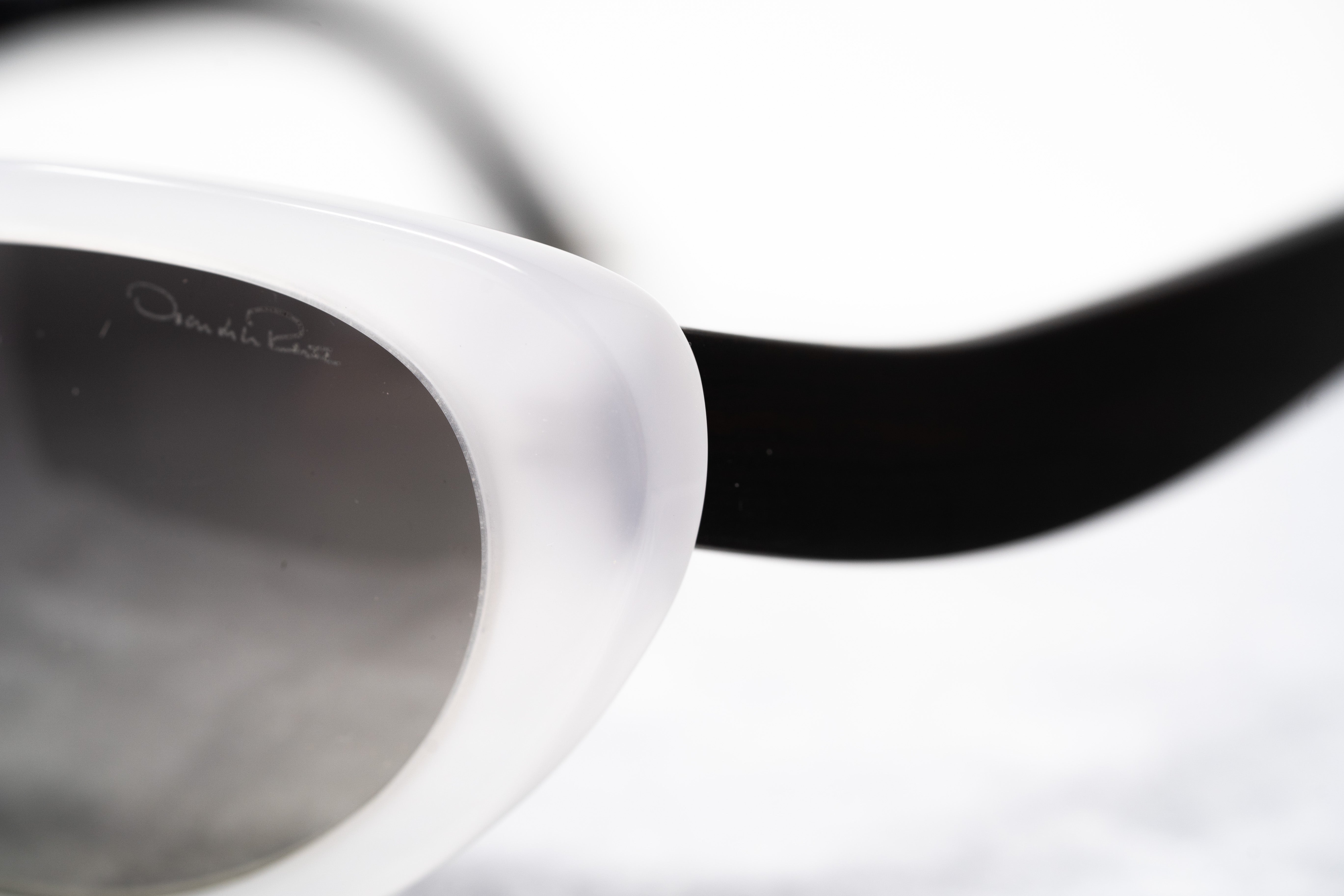 Oscar De La Renta Sunglasses Oval Ivory and Grey-GR8 Sunglasses