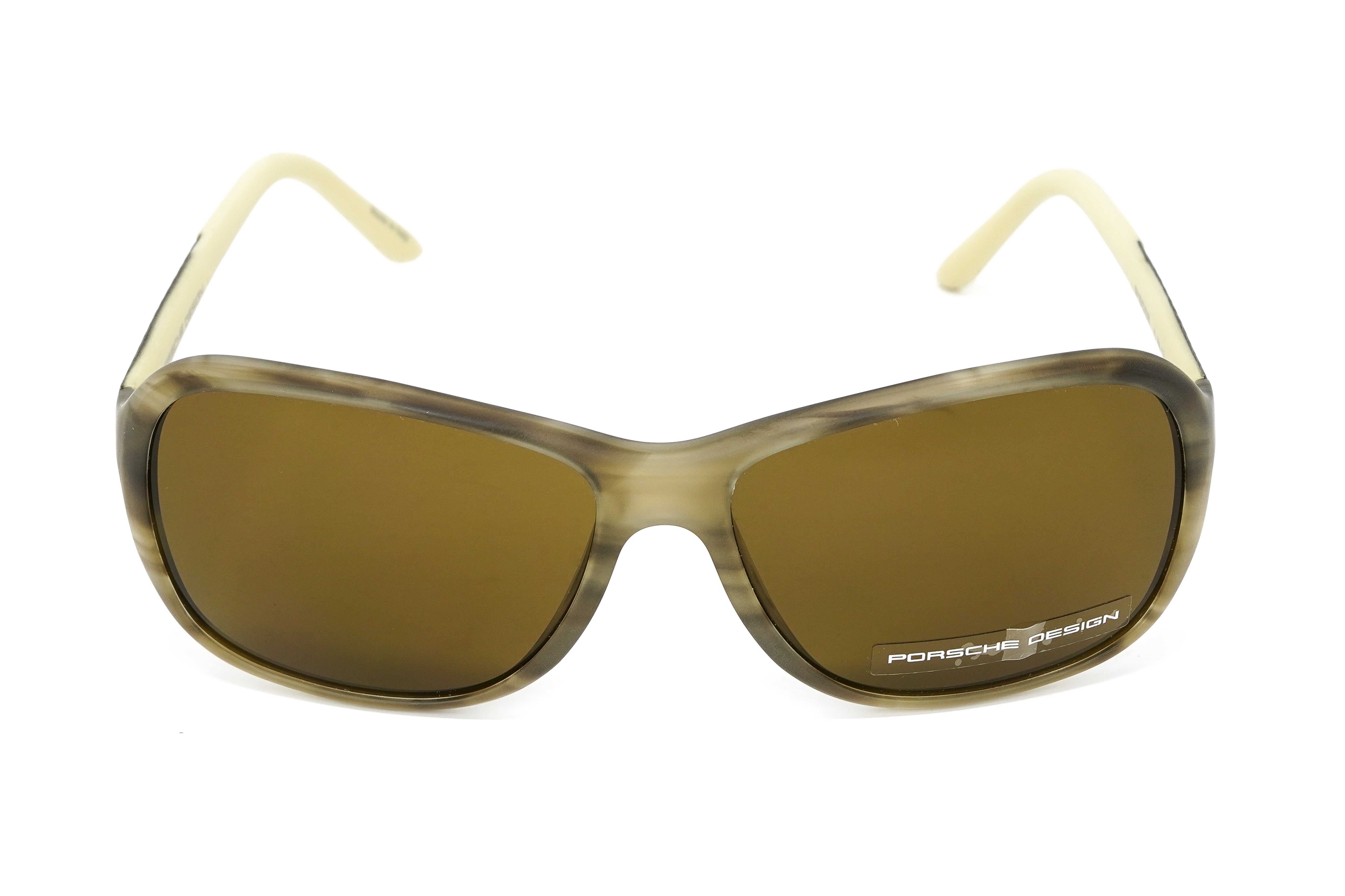Porsche Design Unisex Rectangular Brown Grey Tortoise P8558 D-GR8 Sunglasses