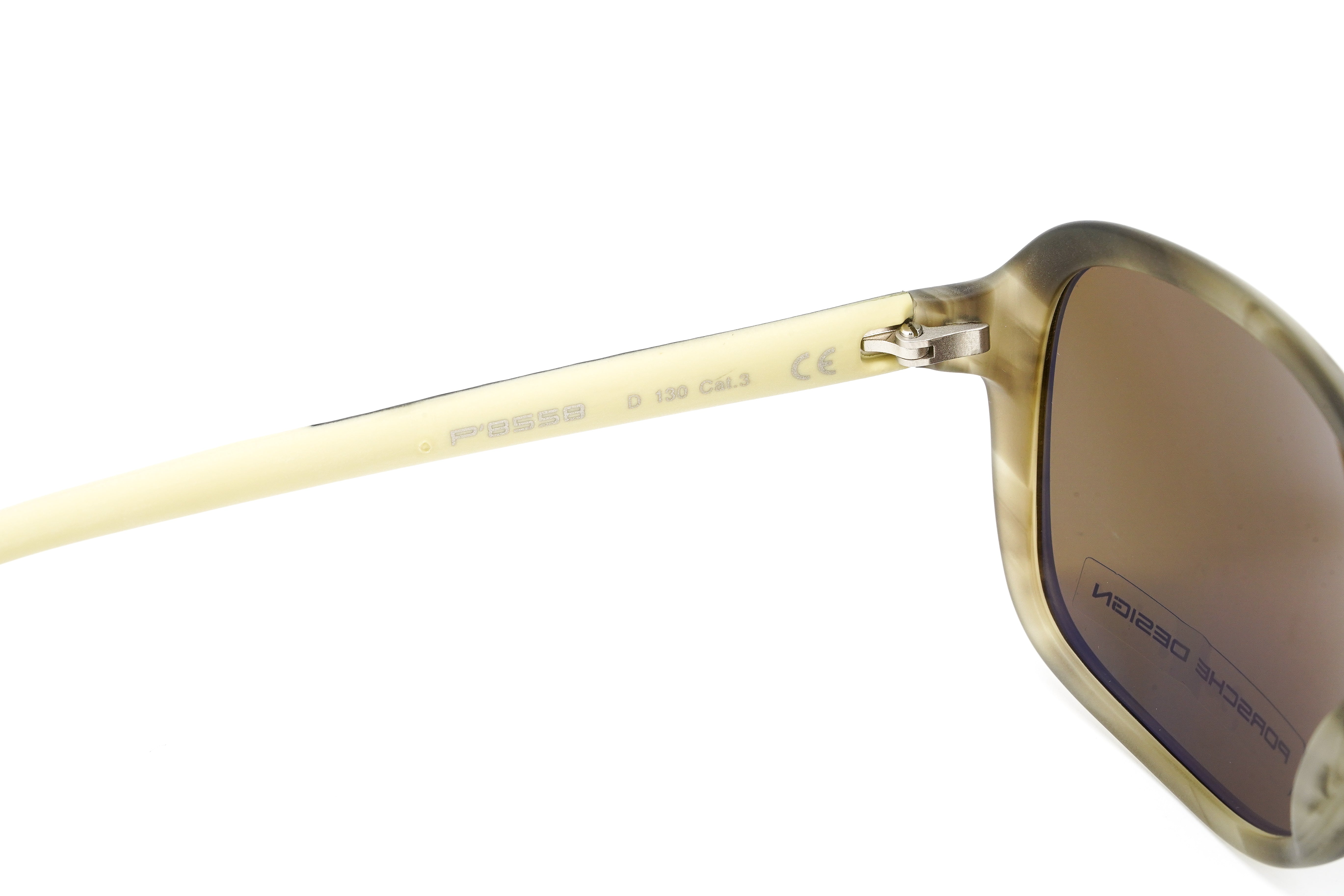 Porsche Design Unisex Rectangular Brown Grey Tortoise P8558 D-GR8 Sunglasses