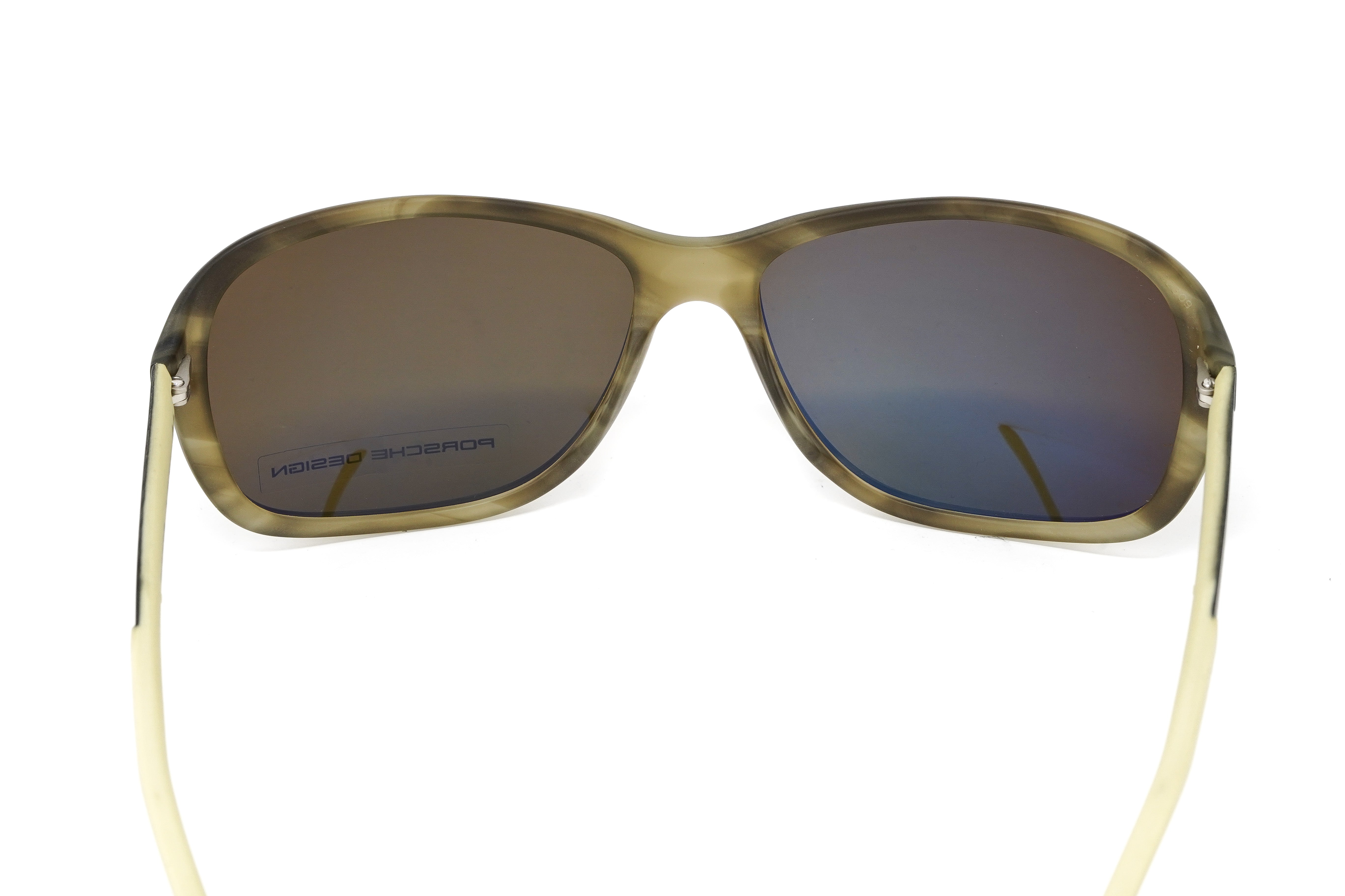 Porsche Design Unisex Rectangular Brown Grey Tortoise P8558 D-GR8 Sunglasses