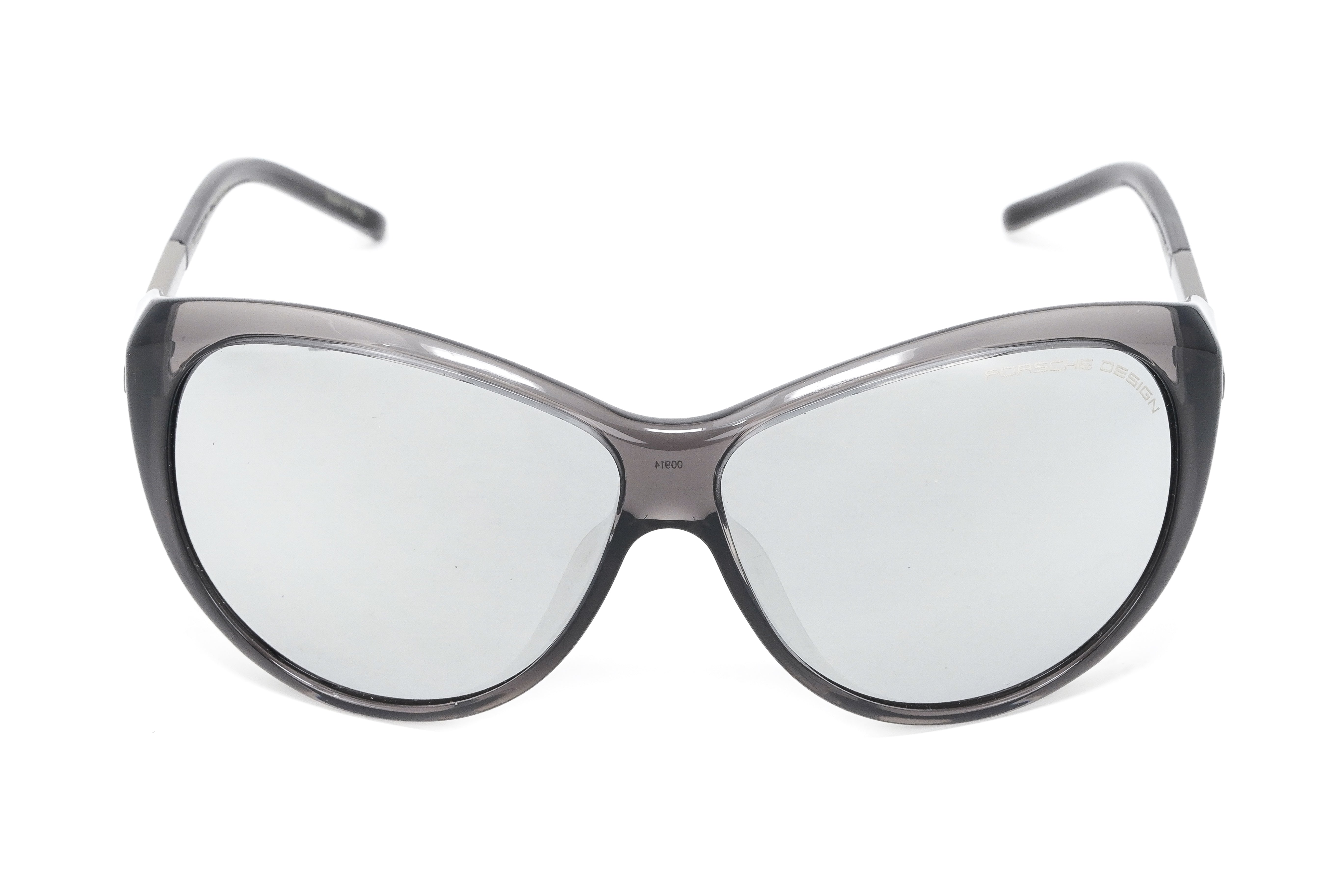 Porsche Design Ladies Sunglasses Oversized Cat Eye Dark Grey Mirror P8602 A-GR8 Sunglasses