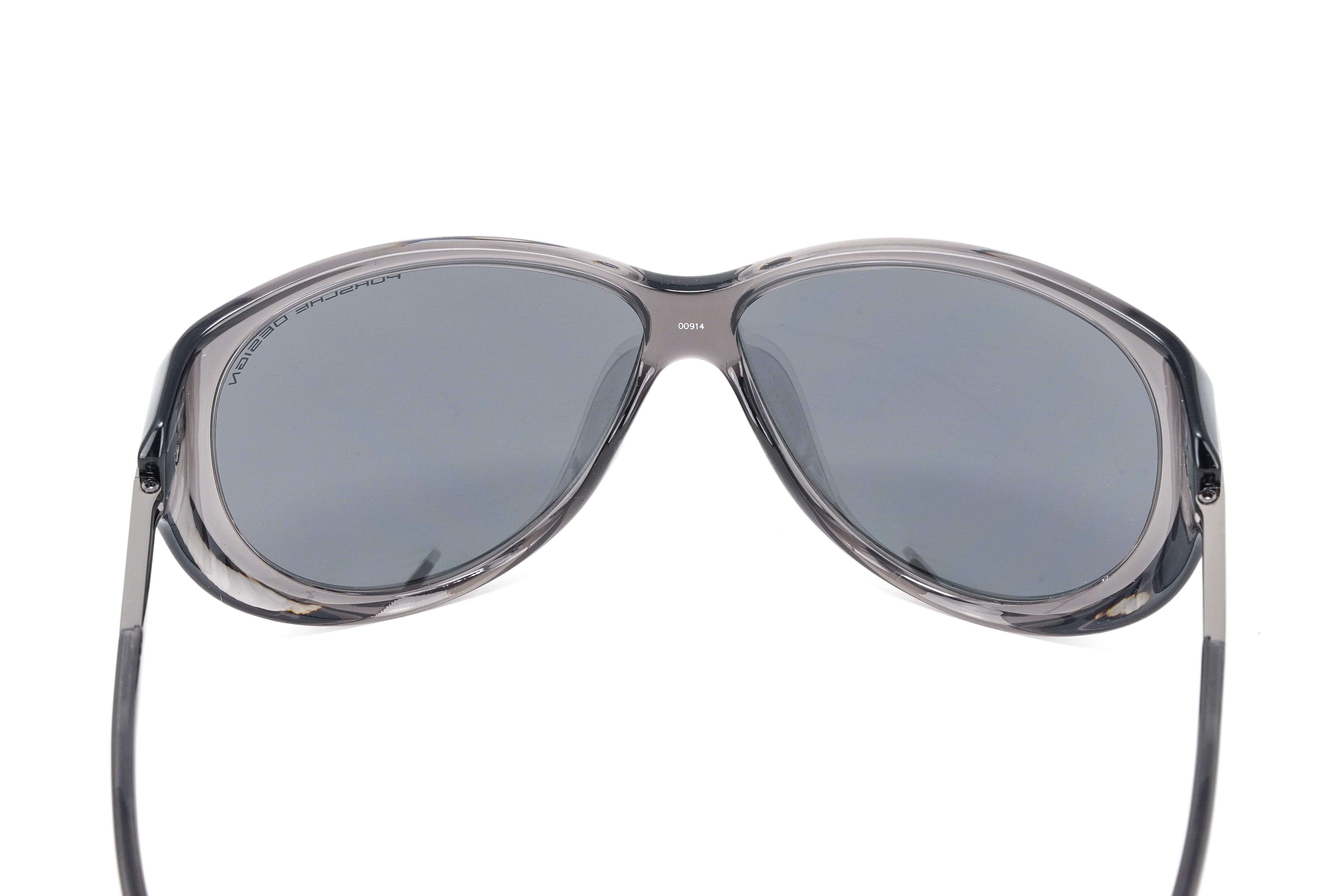 Porsche Design Ladies Sunglasses Oversized Cat Eye Dark Grey Mirror P8602 A-GR8 Sunglasses