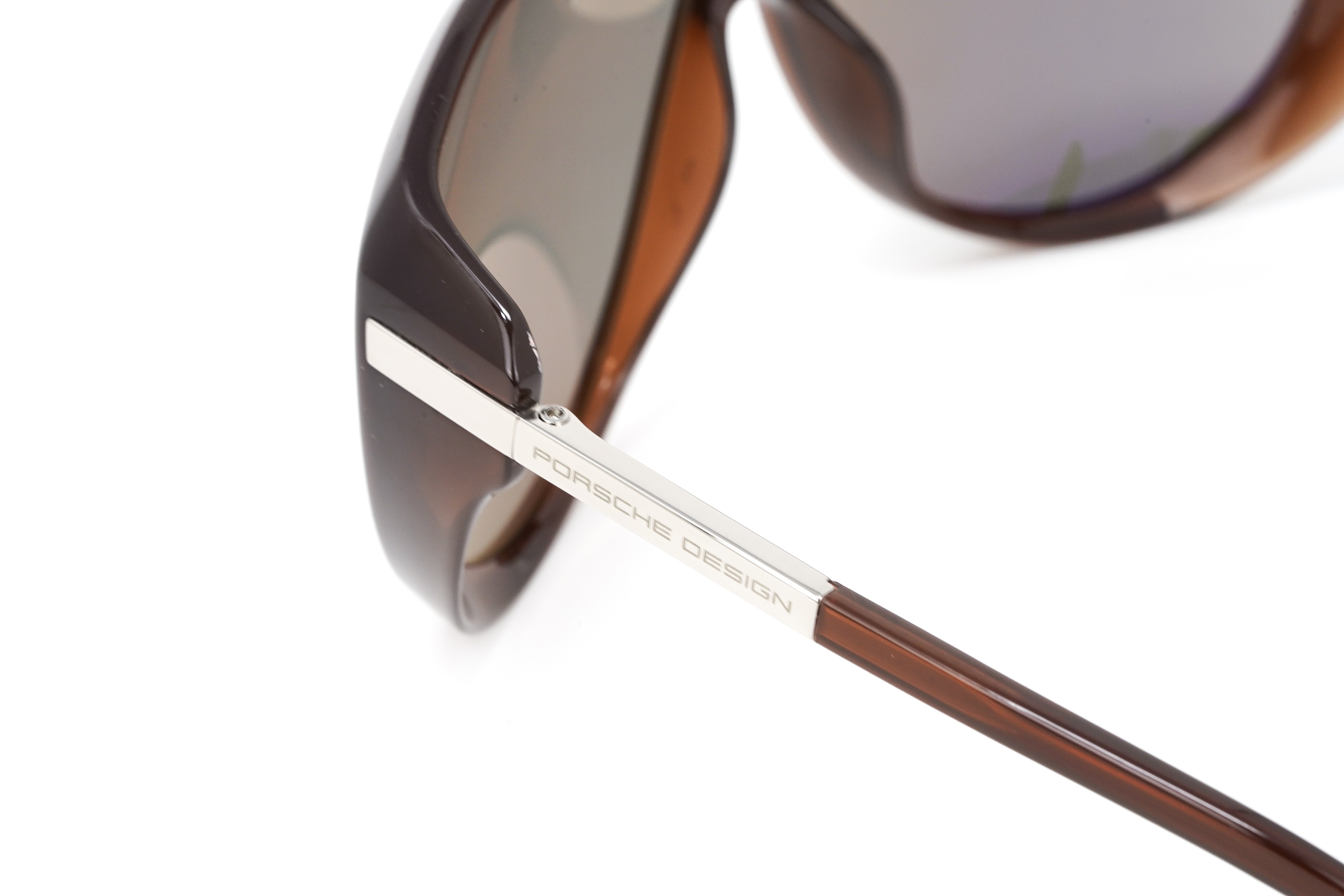 Porsche Design Ladies Sunglasses Oversized Cat Eye Dark Chocolate P8602 B-GR8 Sunglasses