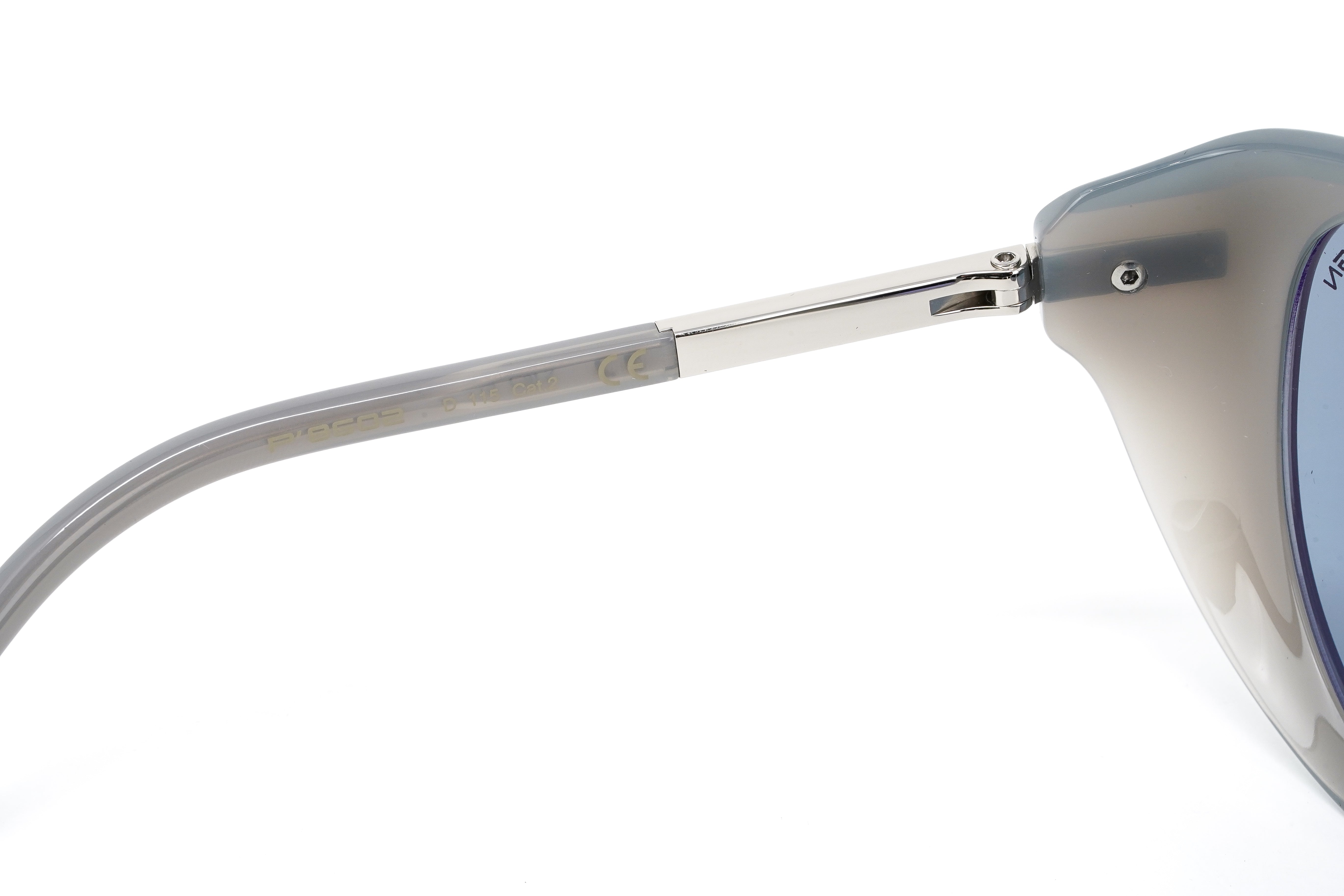 Porsche Design Ladies Sunglasses Oversized Cat Eye Grey P8602 D-GR8 Sunglasses