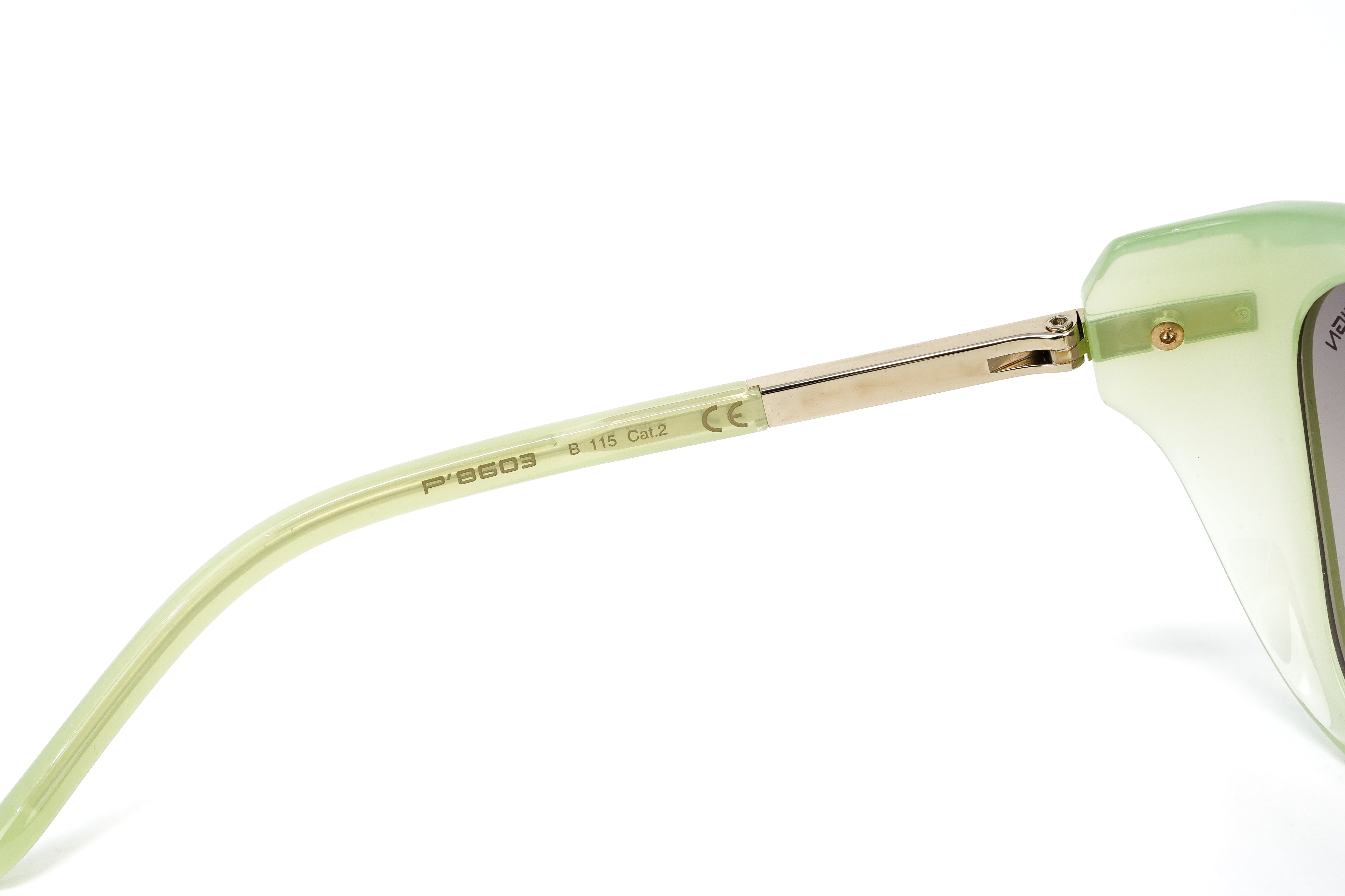 Porsche Design Ladies Sunglasses Oversized Light Green P8603 B-GR8 Sunglasses