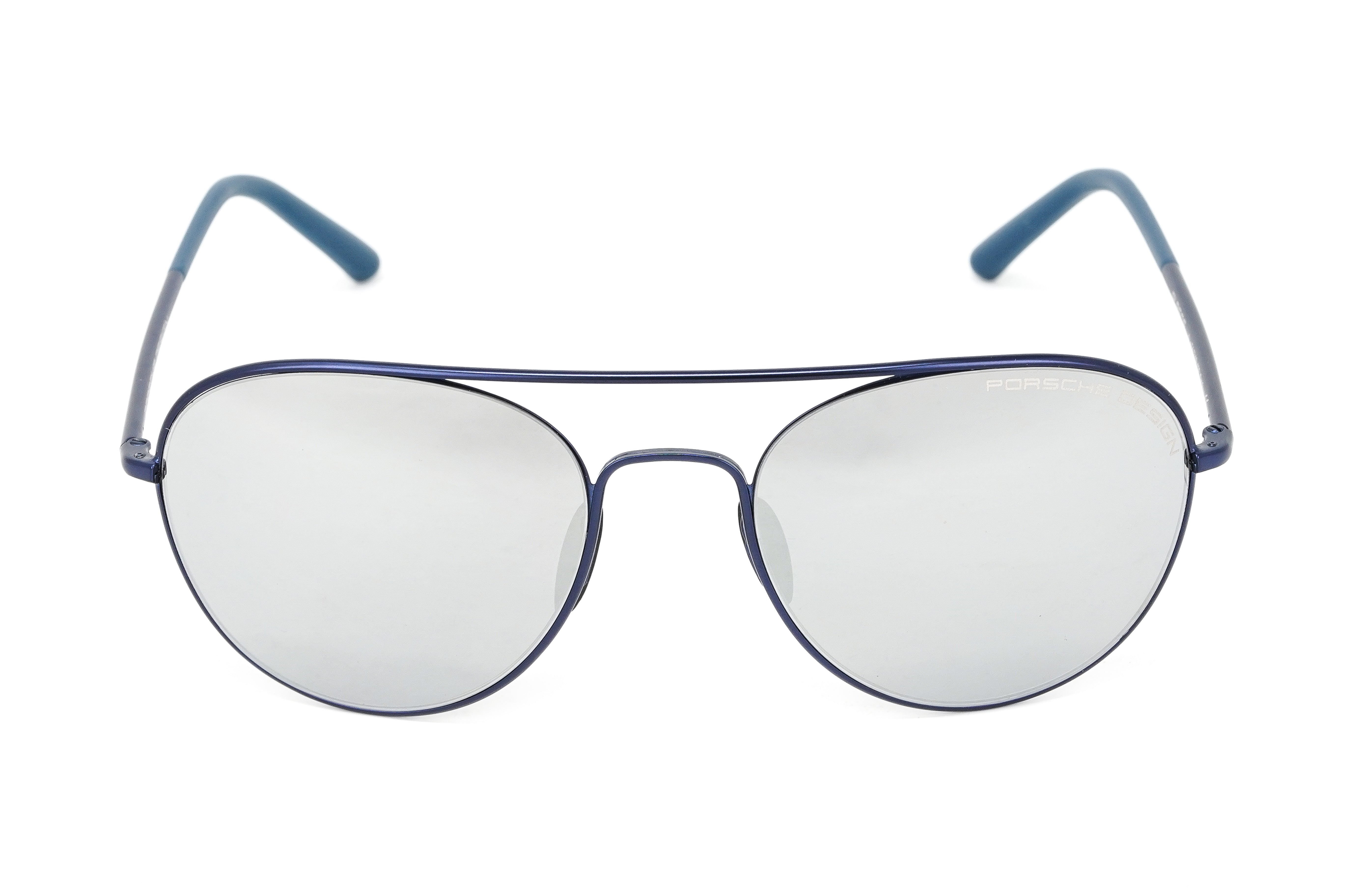 Porsche Design Unisex Sunglasses Pilot Blue Mirror Lenses P8606 A-GR8 Sunglasses