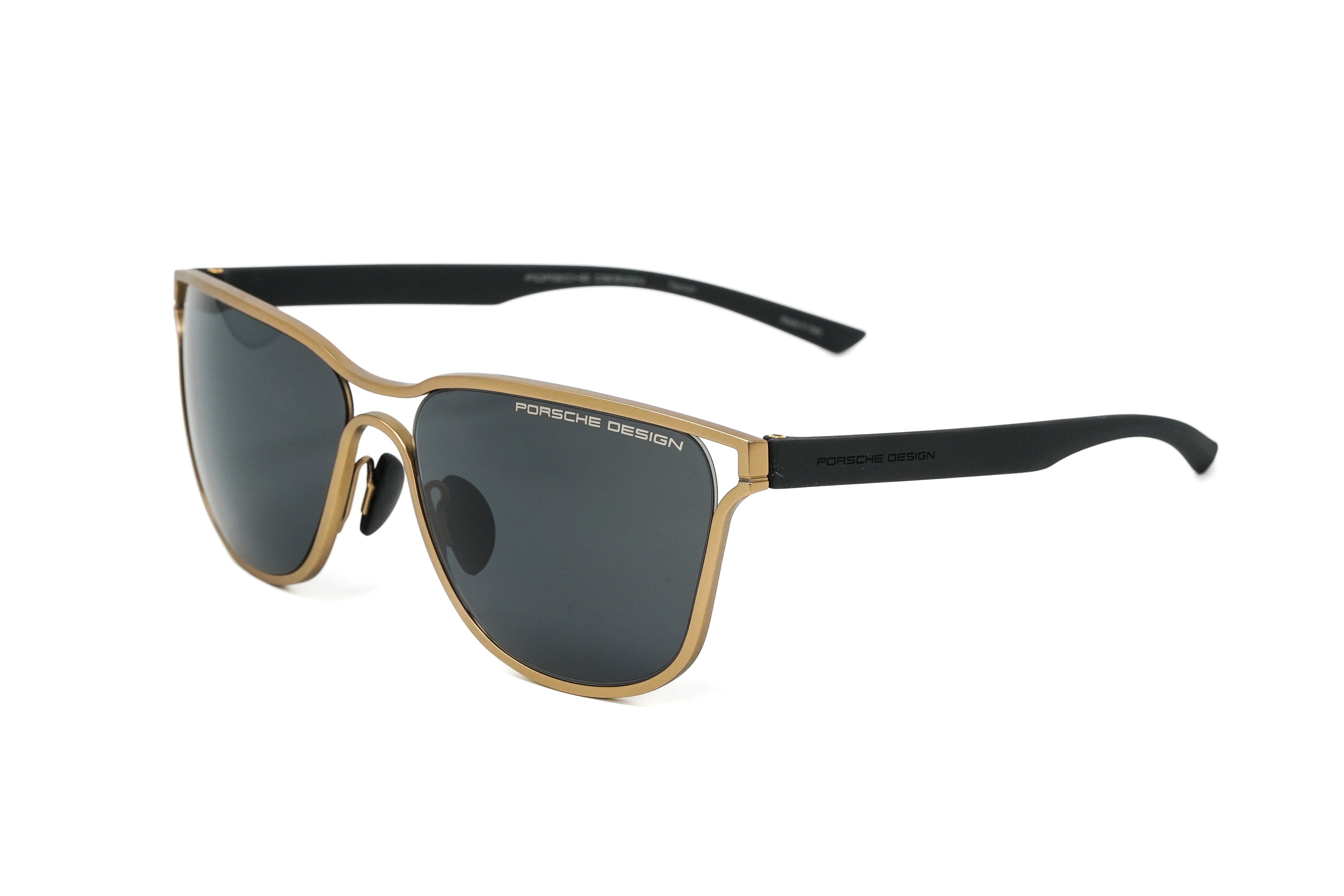 Porsche Design Men's Square Gold Titanium P864-D-GR8 Sunglasses