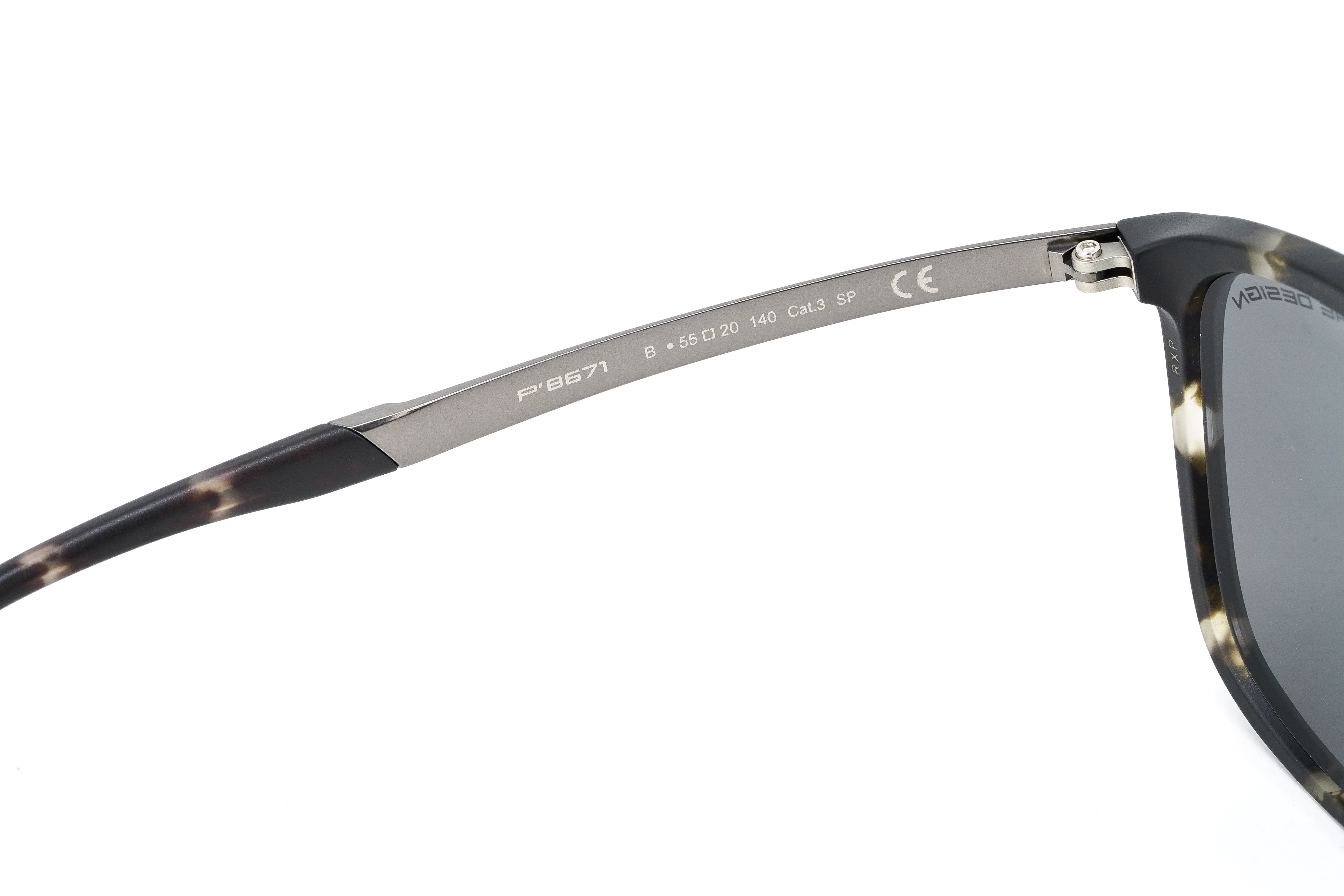 Porsche Design Men Sunglasses Havana Dark Blue Mirrored P8671 B-GR8 Sunglasses